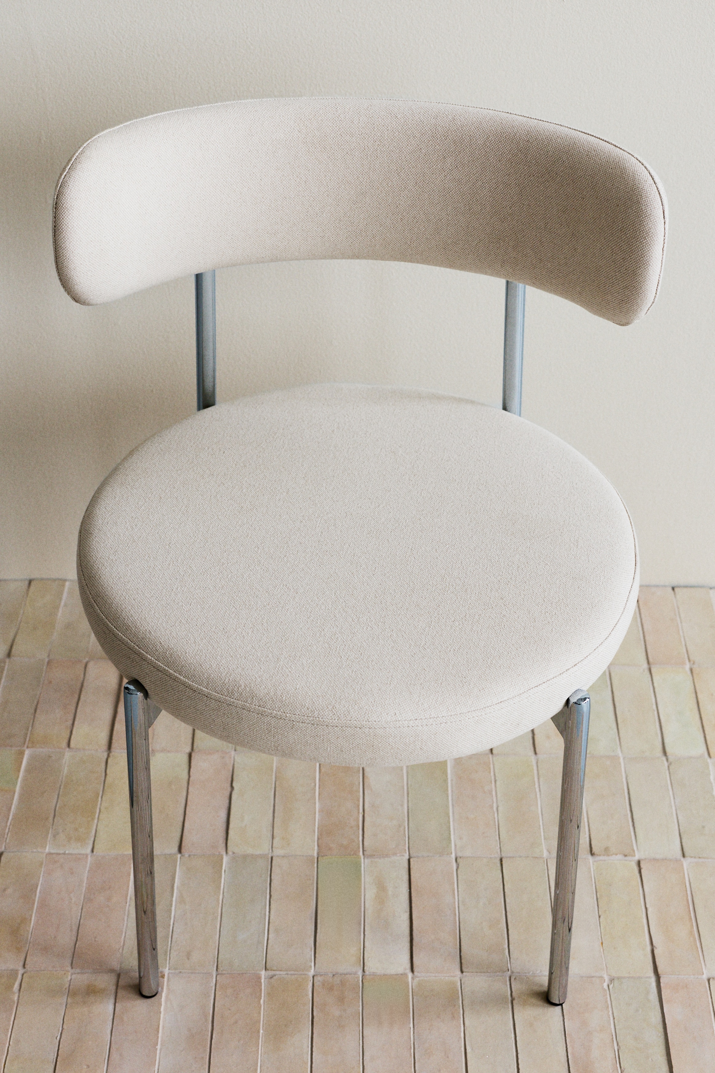 Matsalsstol I Linneblandning 2-pack - Linne, Vit