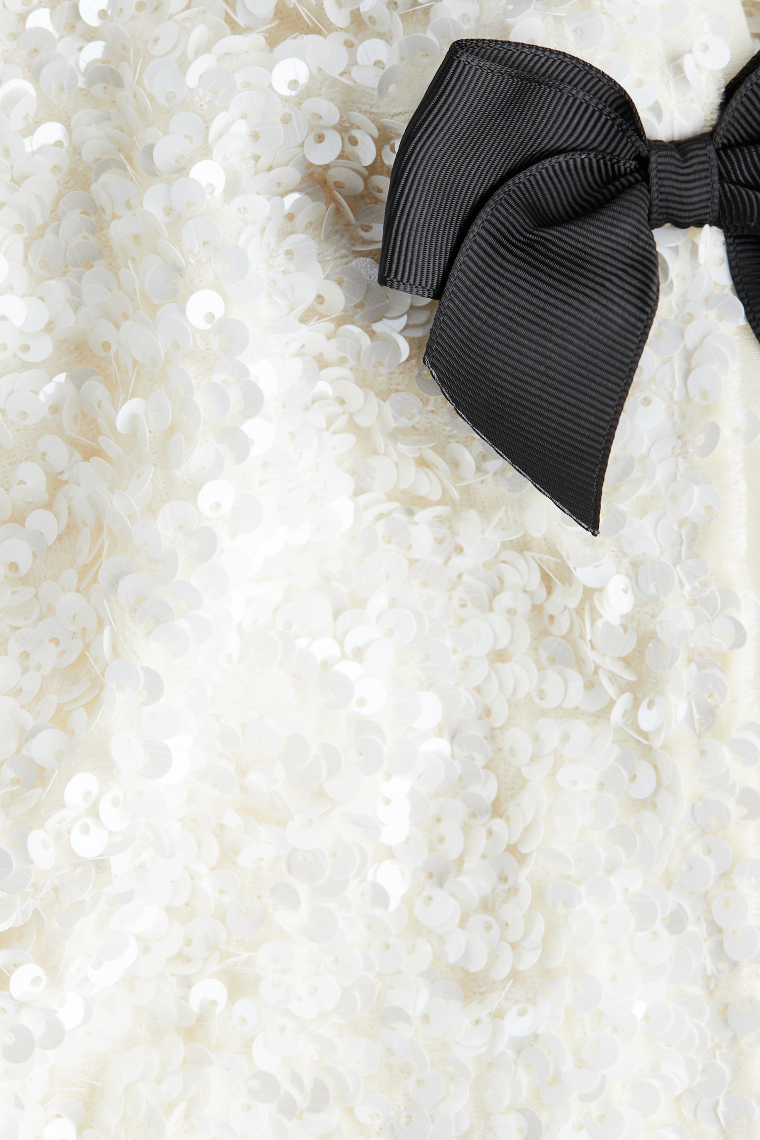 Bow-Detail Sequined Jacket - White - 2