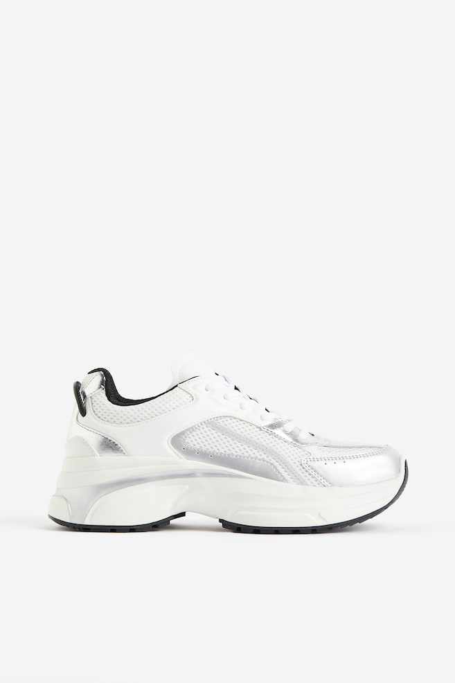 Chunky sneakers - Hvid/Sølv/Hvid - 1