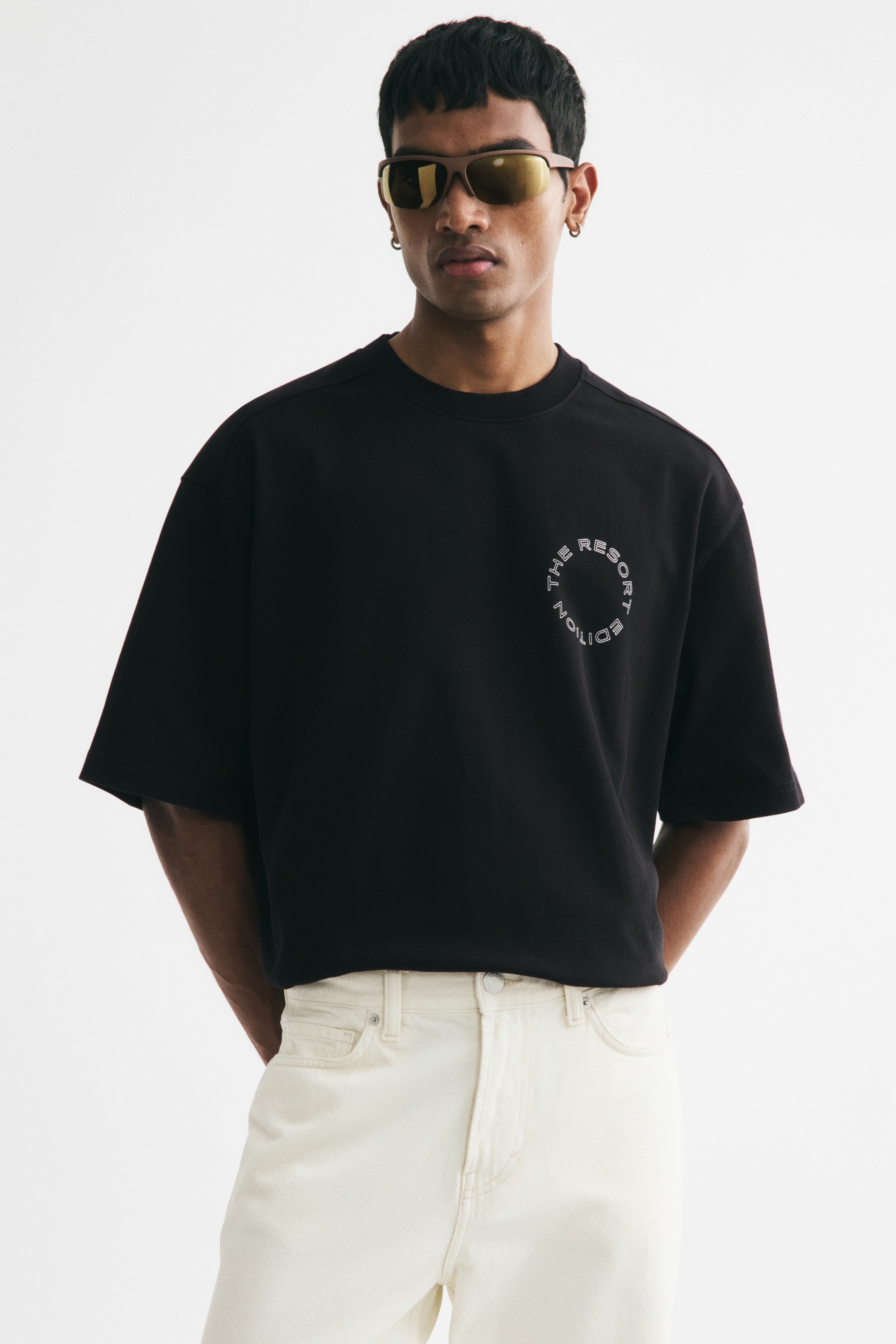 Oversized-Fit Boxy T-Shirt - Black/The Resort Edition/Cream/Off Shore Racing/Coral pink/Off Shore Racing/Pink