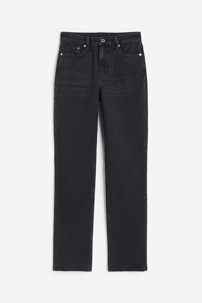Slim Straight Ultra High Jeans - Sort/Lys denimblå/Denimblå - 2