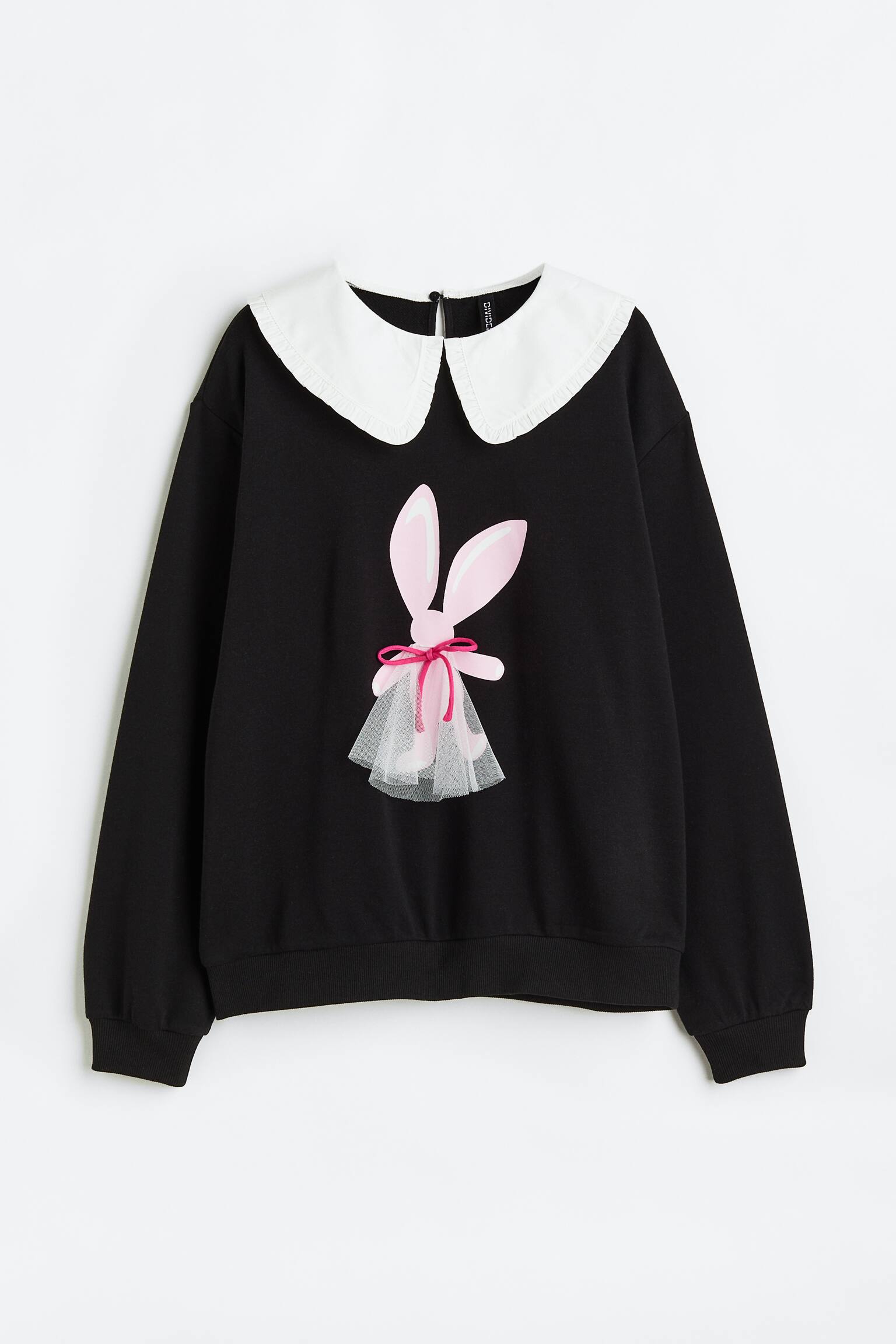 Appliquéd sweatshirt - Black/Bunny