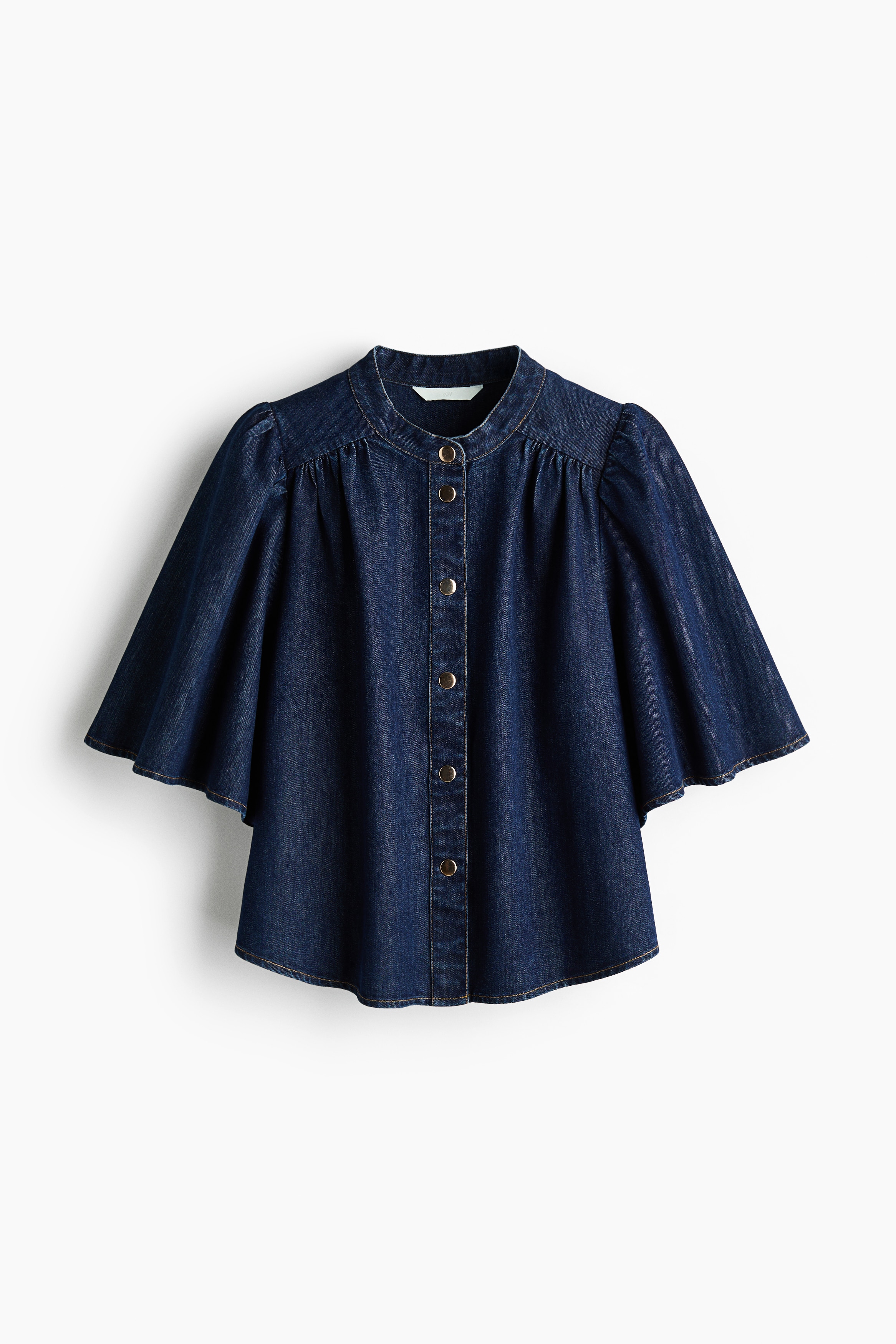 Denim blouse - Dark denim blue
