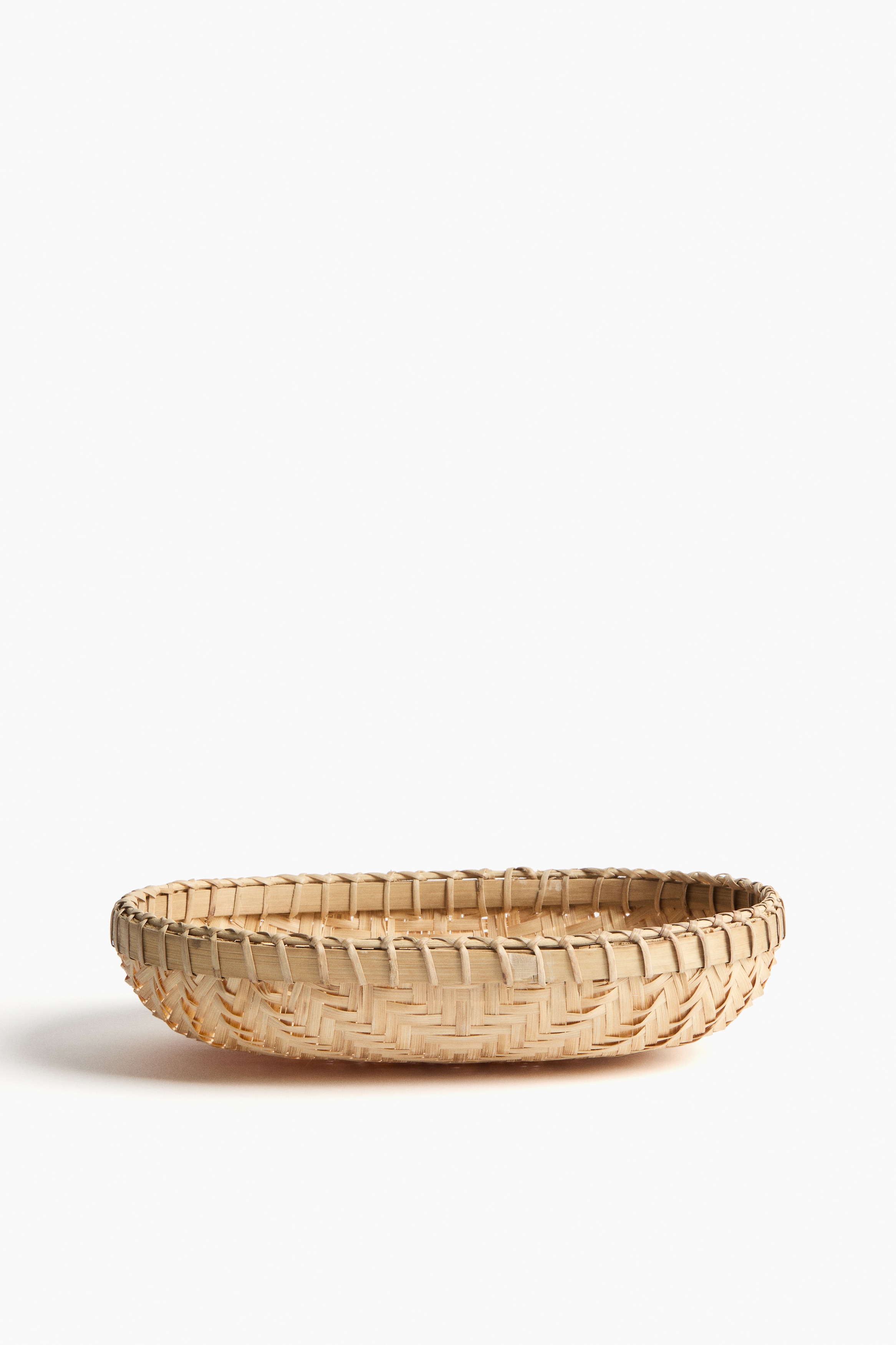 Kleiner ovaler Bambuskorb - Beige