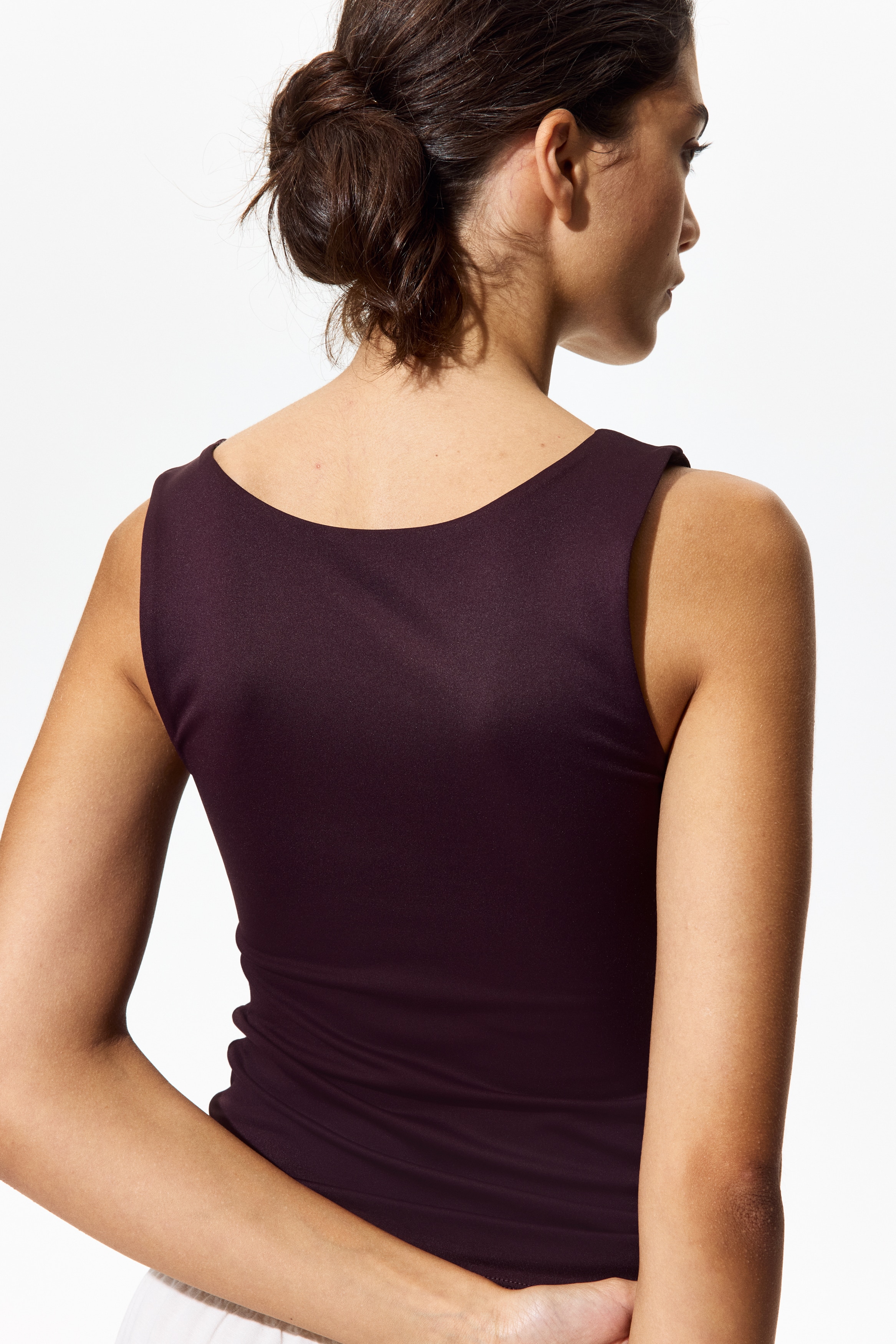Women's Dark orange Microfiber Tank Top | H&M US