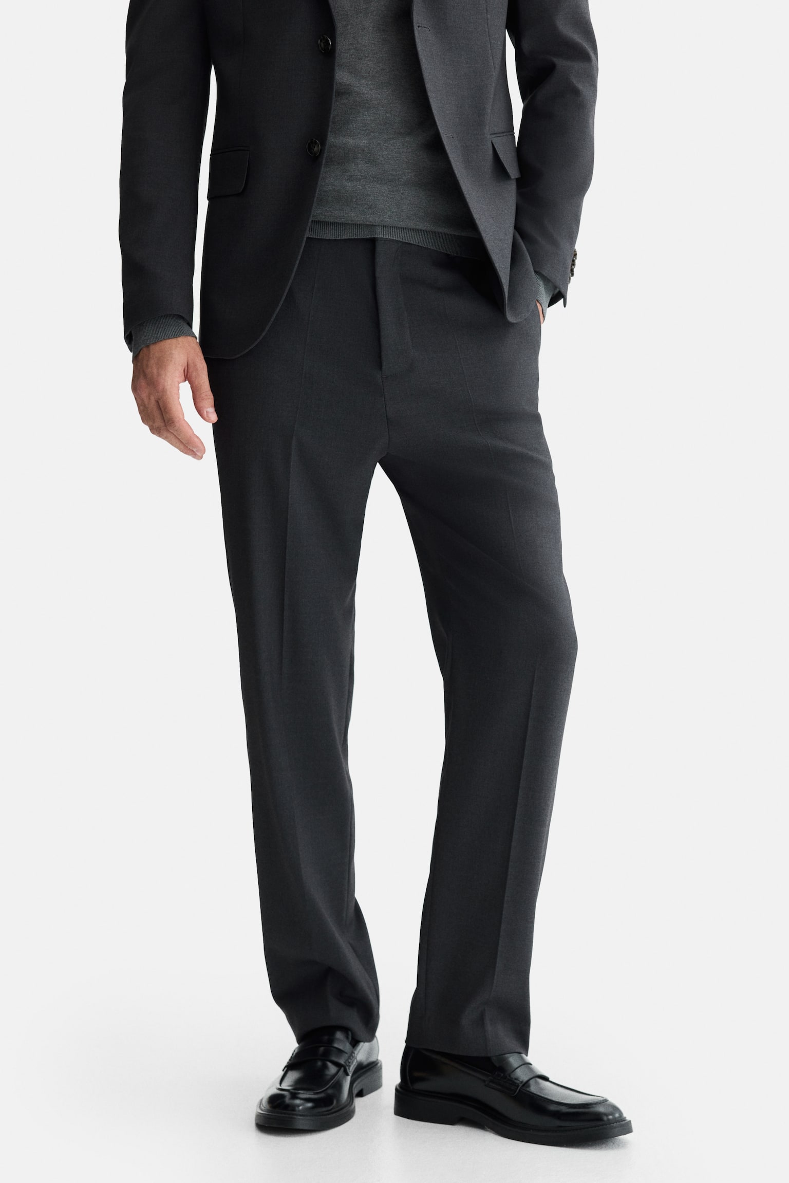 Svečane pantalone Regular Fit - Dark grey/Tamnobež/Crna/Bež - 4