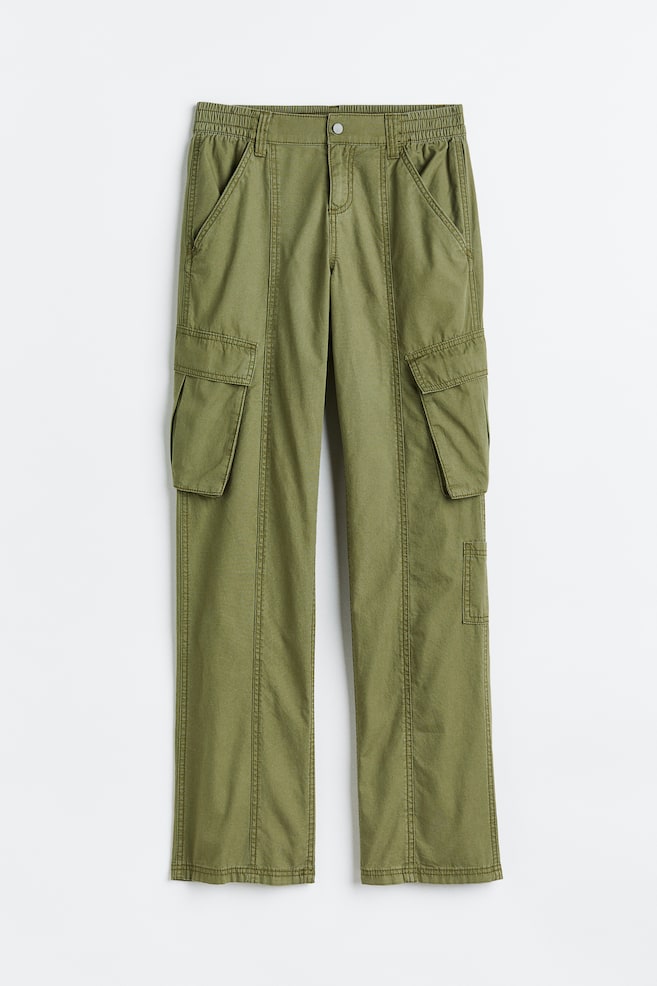 Canvas cargo trousers - Khaki green/Black/Light grey/Beige/dc/dc/dc/dc/dc/dc/dc - 2