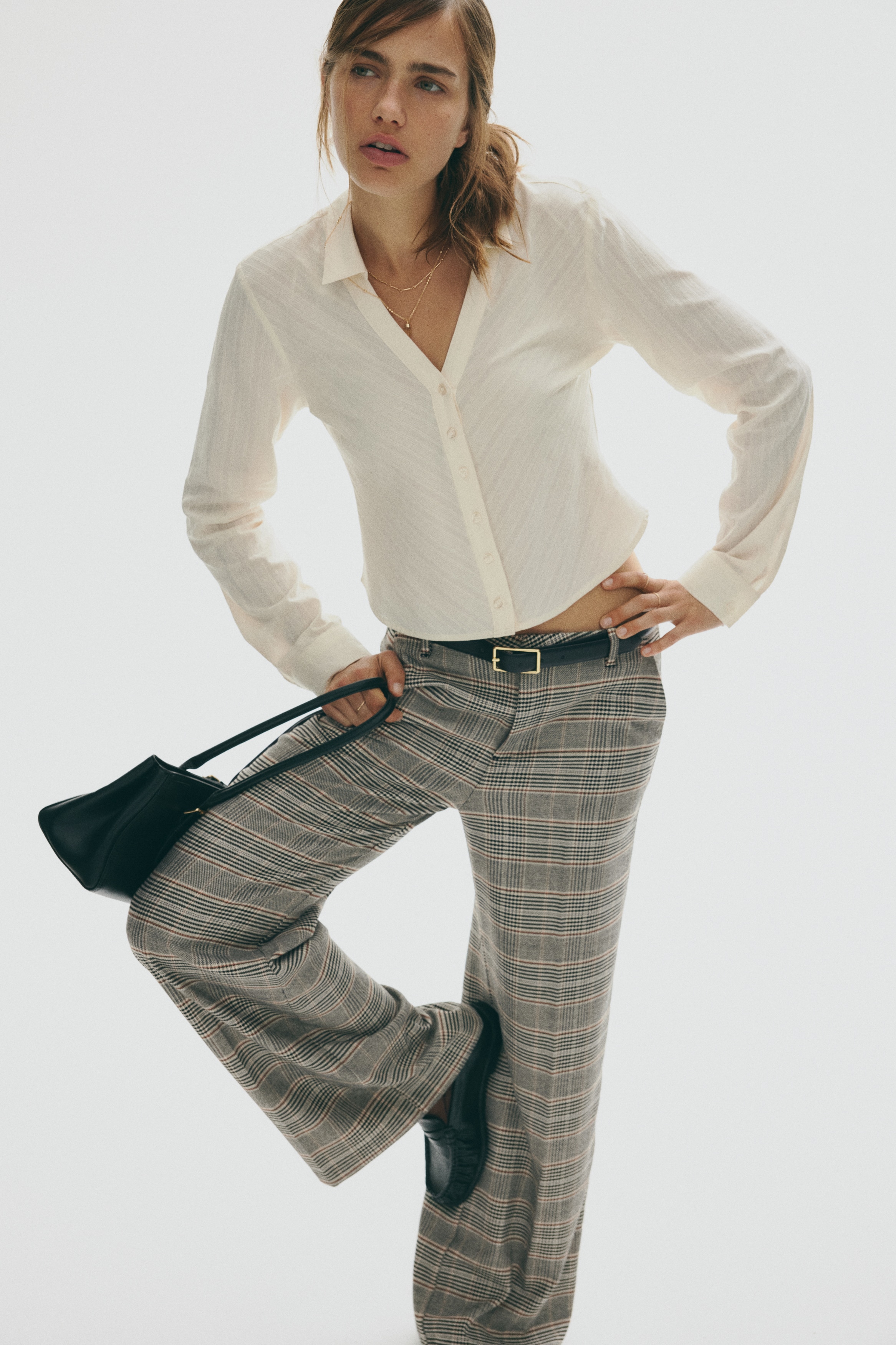Wide tailored trousers