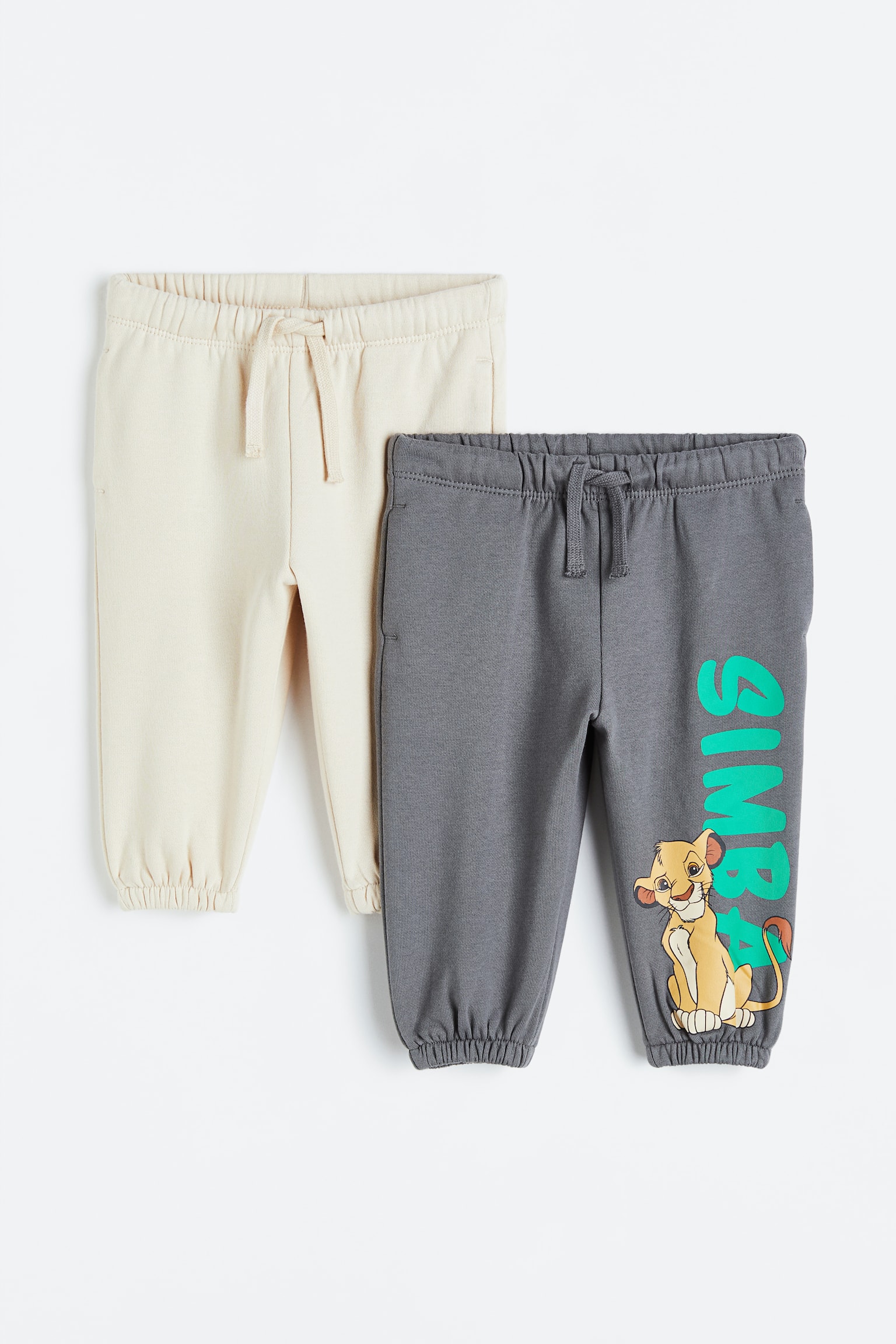 2-pack Print Track Pants - Grey/The Lion King - 1