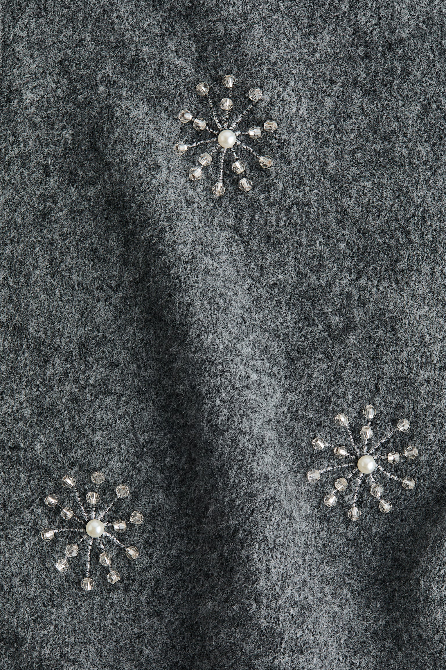 Embroidered cardigan - ダークグレー/ライトベージュ - 3