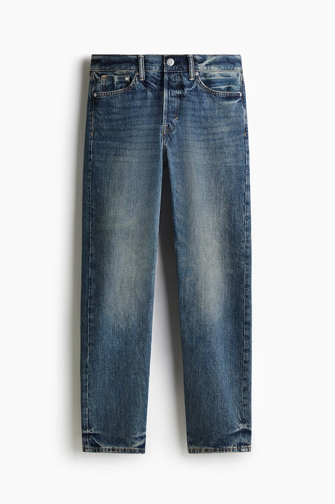 Relaxed Jeans - Dark denim blue/Black - 1