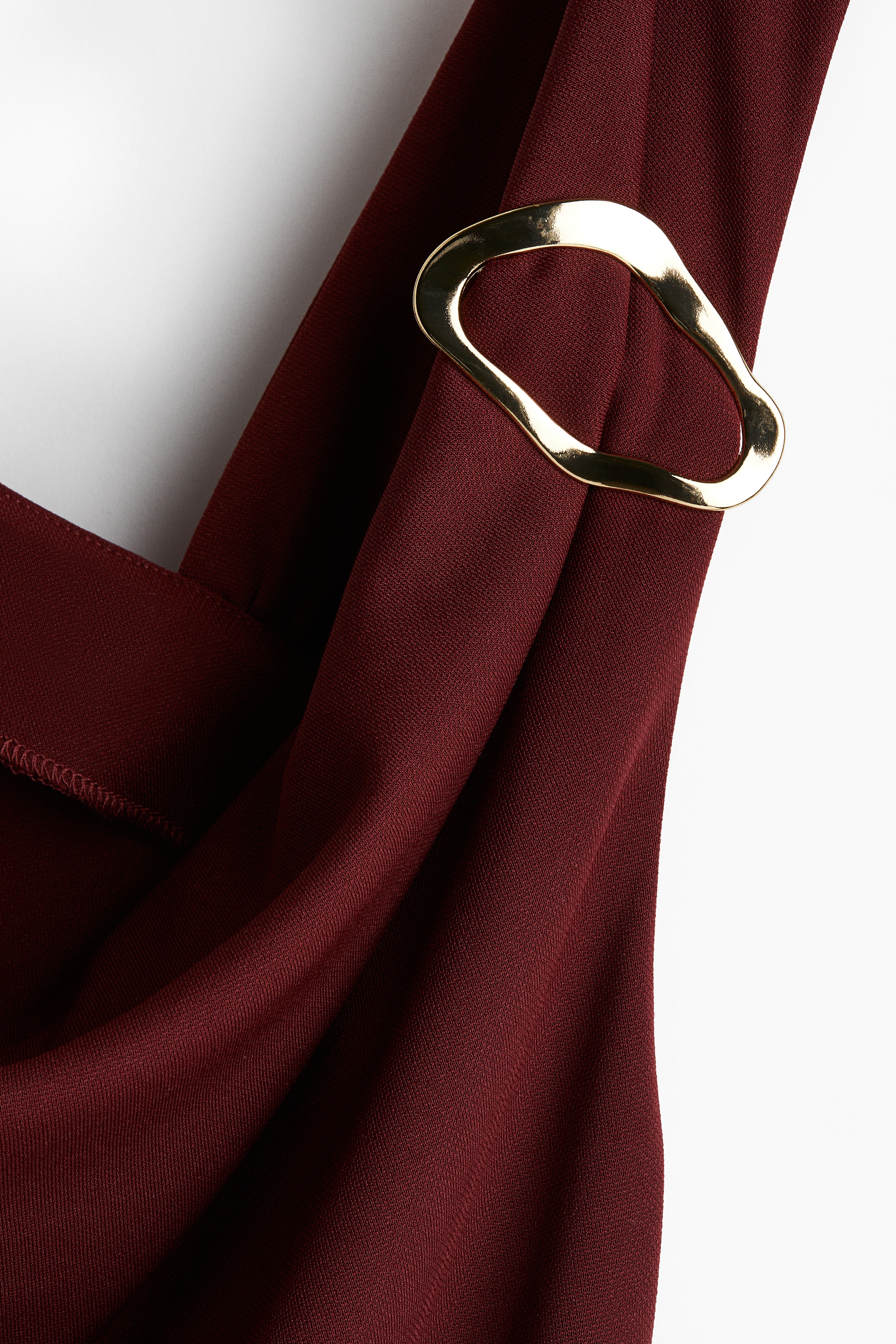 Ladies - Burgundy Draped Dress - Size: XXL - H&M Ladies - Burgundy Draped Dress - Size: XXL - H&M