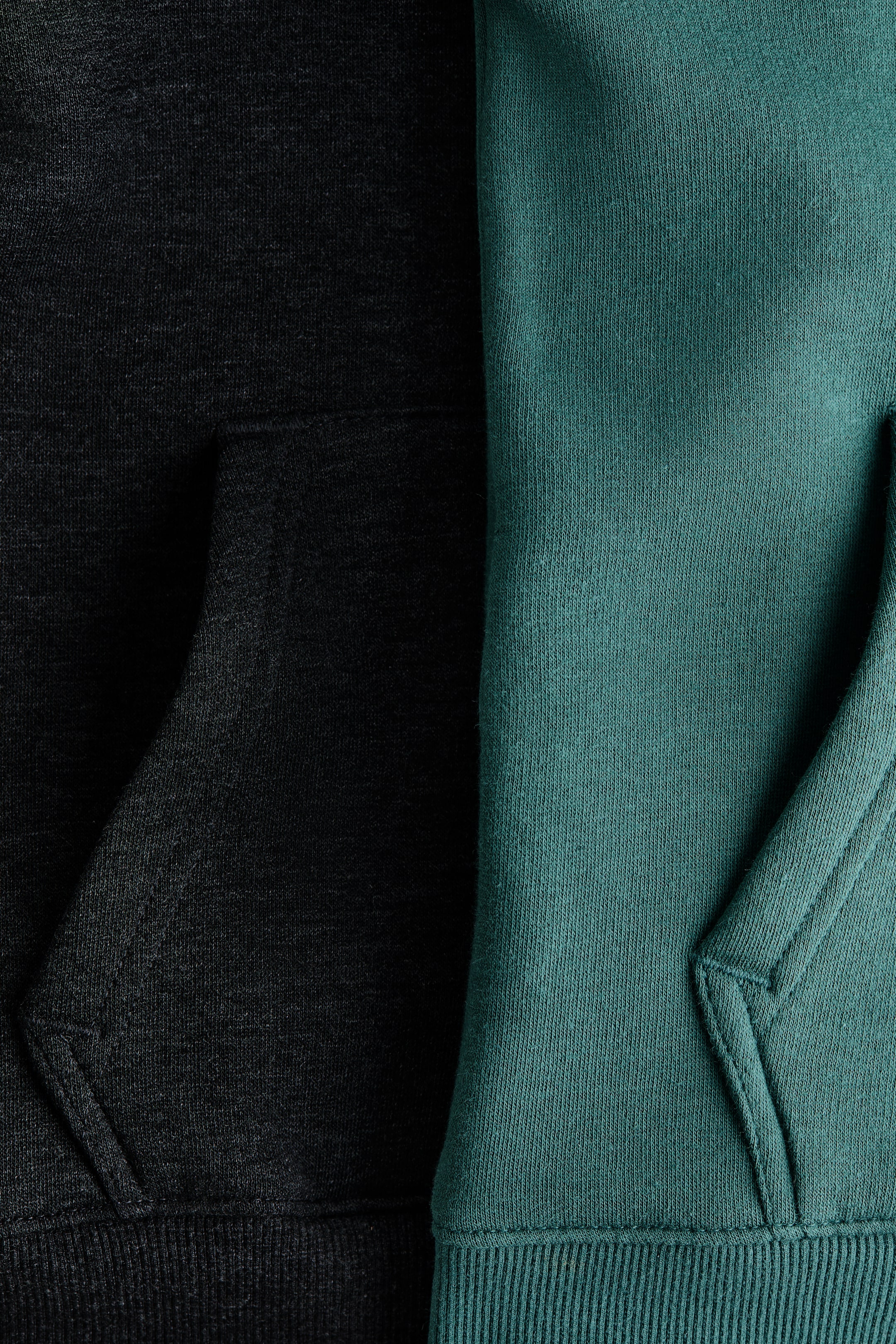 Näytä suurempi kuva: 2 kpl huppareita - Dark grey/Dark green - Kids | H&M FI 2