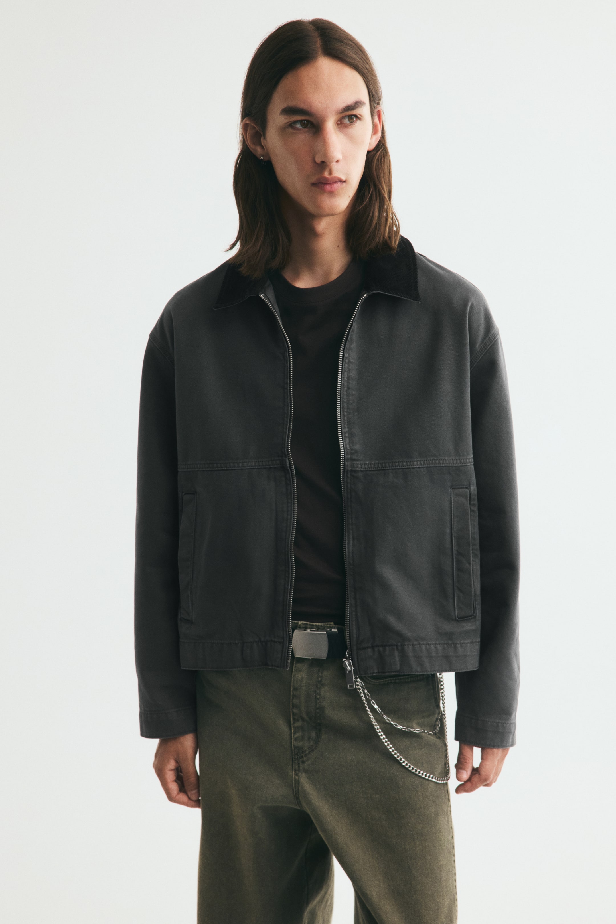 Visa större bild: Workwear jacket - Mörkgrå - HERR | H&M FI 1