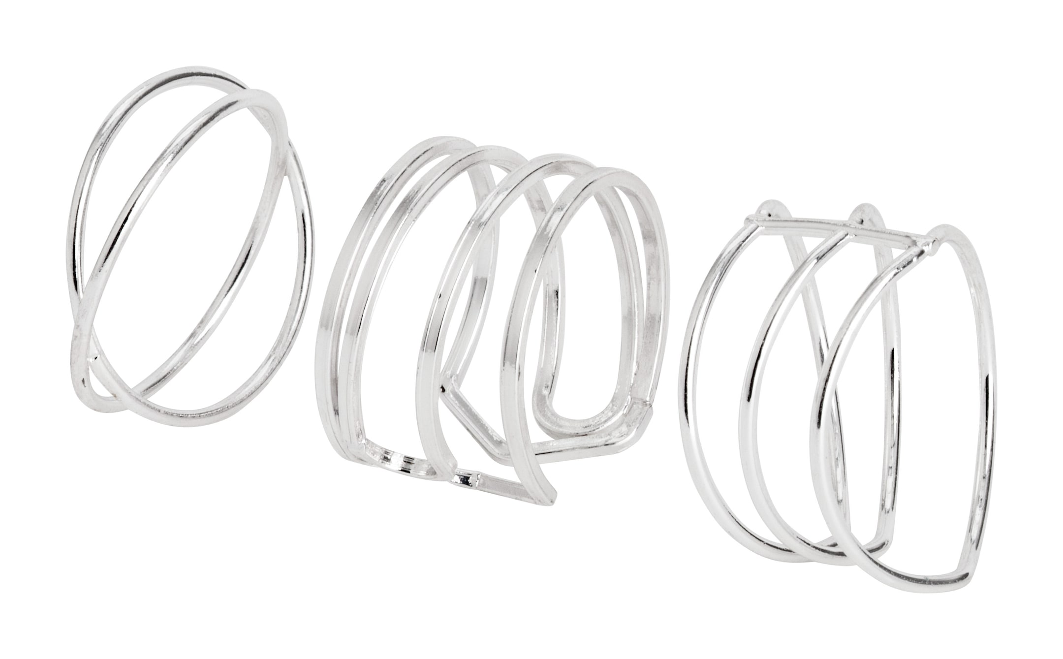 Agrandir l'image: Bagues, lot de 3 - Argenté - FEMME | H&M FR 1