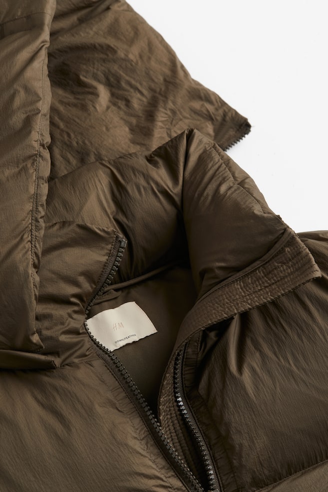 Oversized puffer jacket - Dark brown - 3