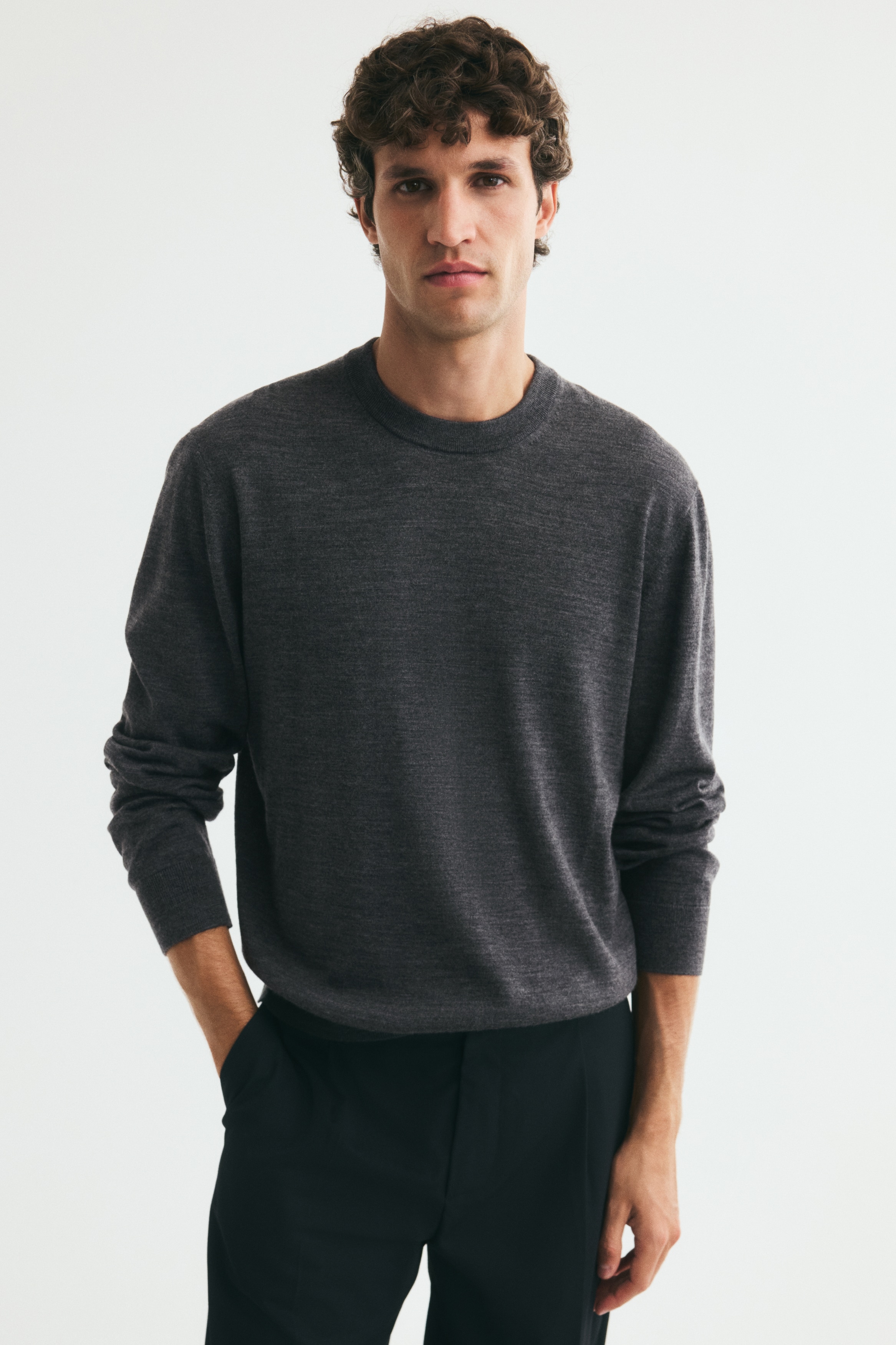 Regular Fit Merino wool jumperModel