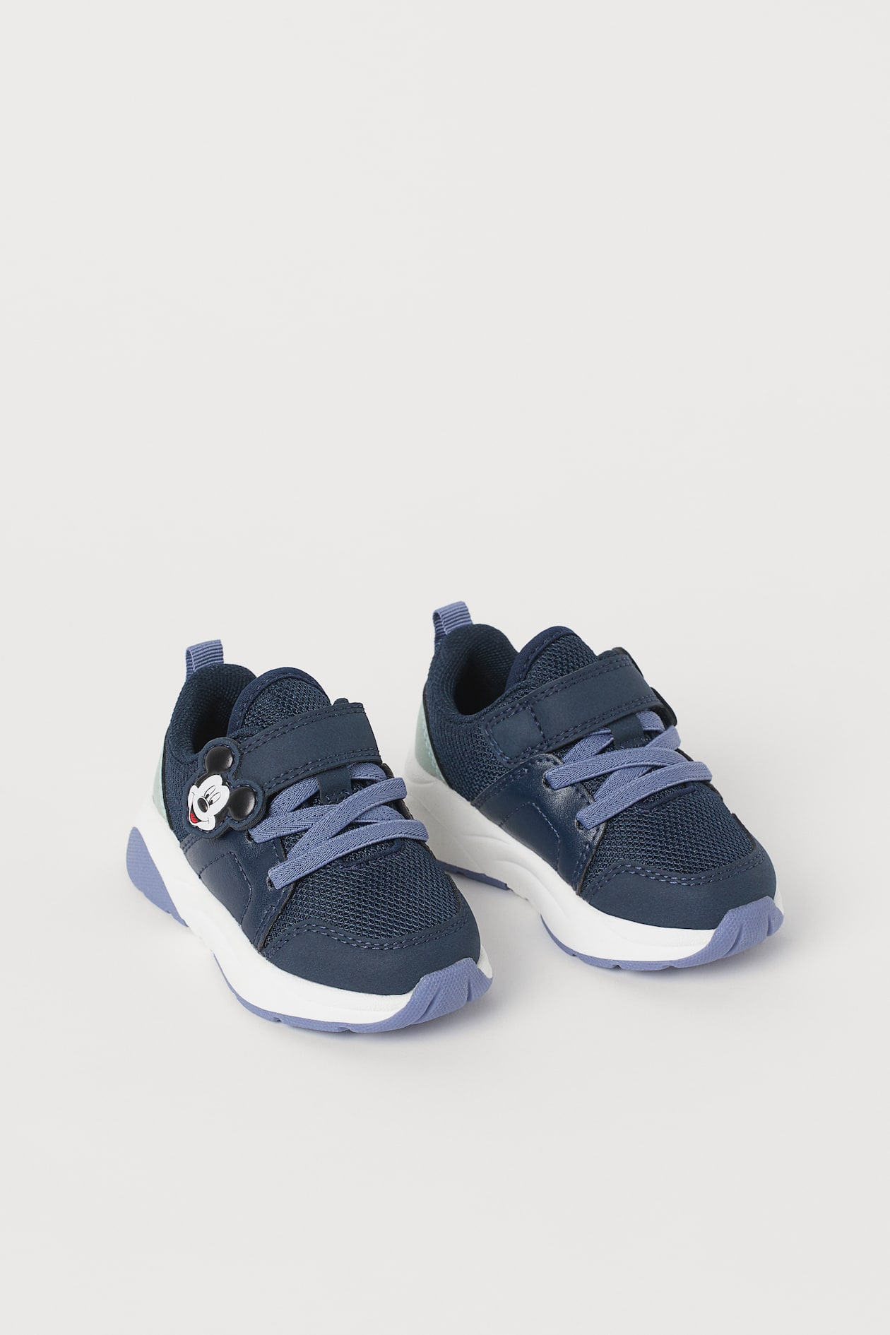 Appliquéd Sneakers - No heel - Dark blue/Mickey Mouse - Kids | H&M US