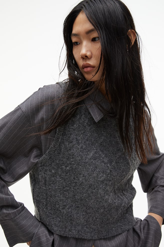 Sweater vest - Dark grey - 5