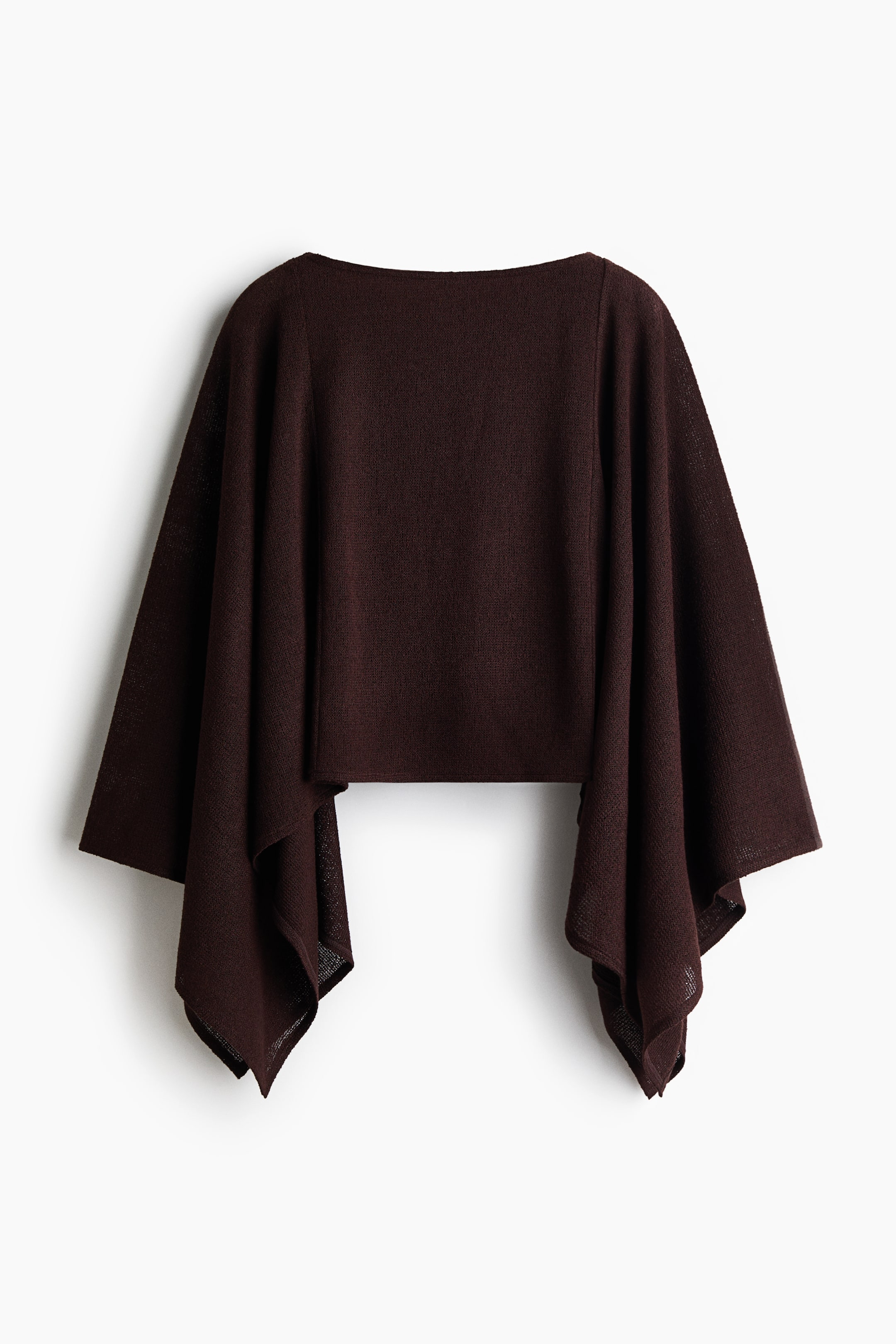 View larger image: Fine-knit cape - Dark brown - Ladies | H&M 1