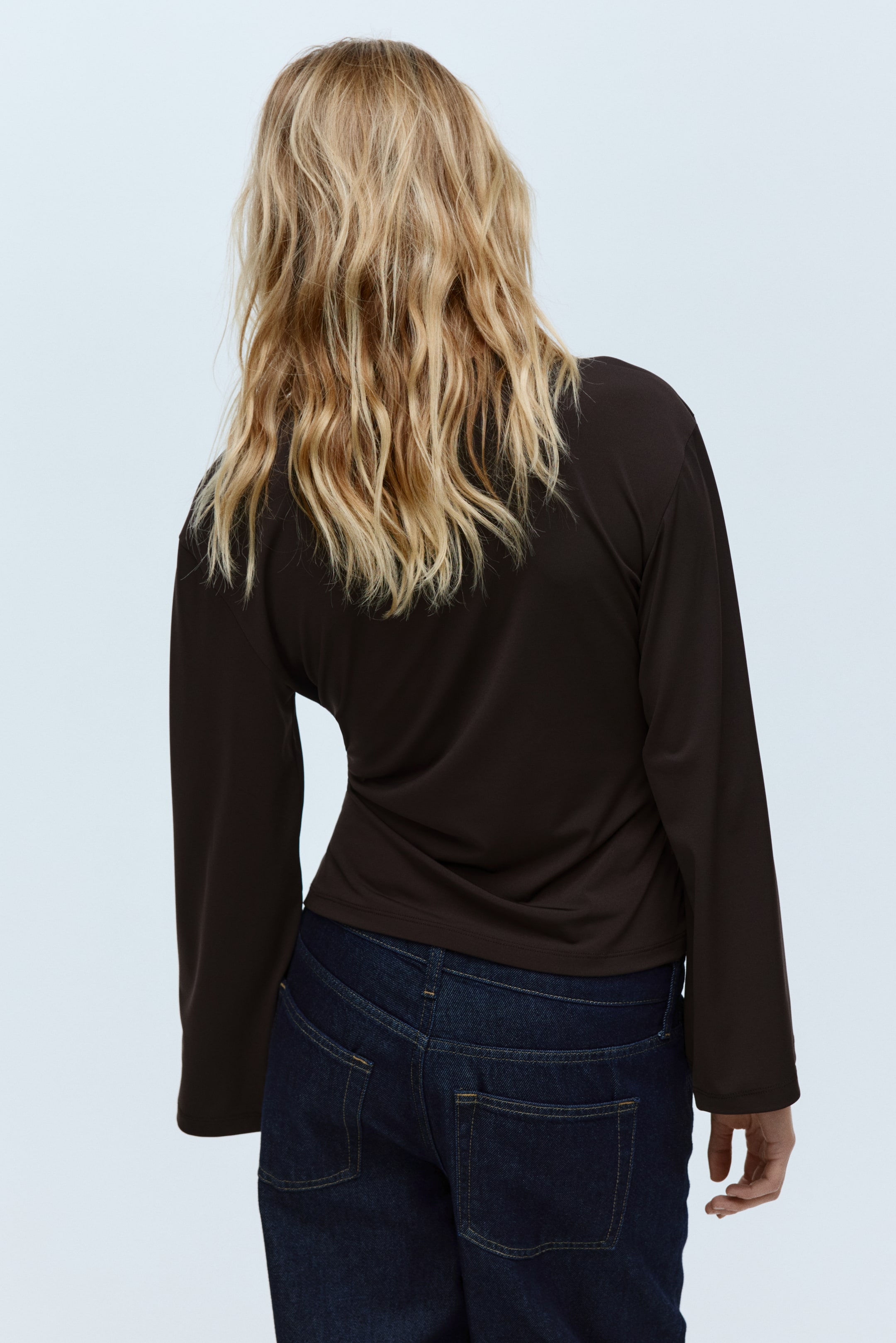 Xem ảnh lớn hơn: Áo buộc dây - Màu nâu đậm - Ladies | H&M VN 4