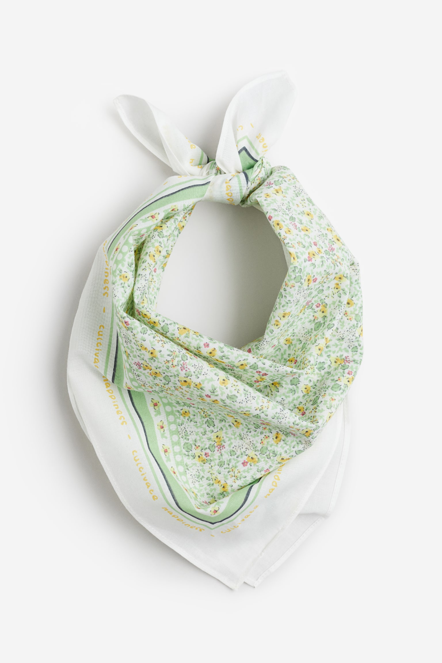 Floral-patterned scarf - Green/Floral - 1