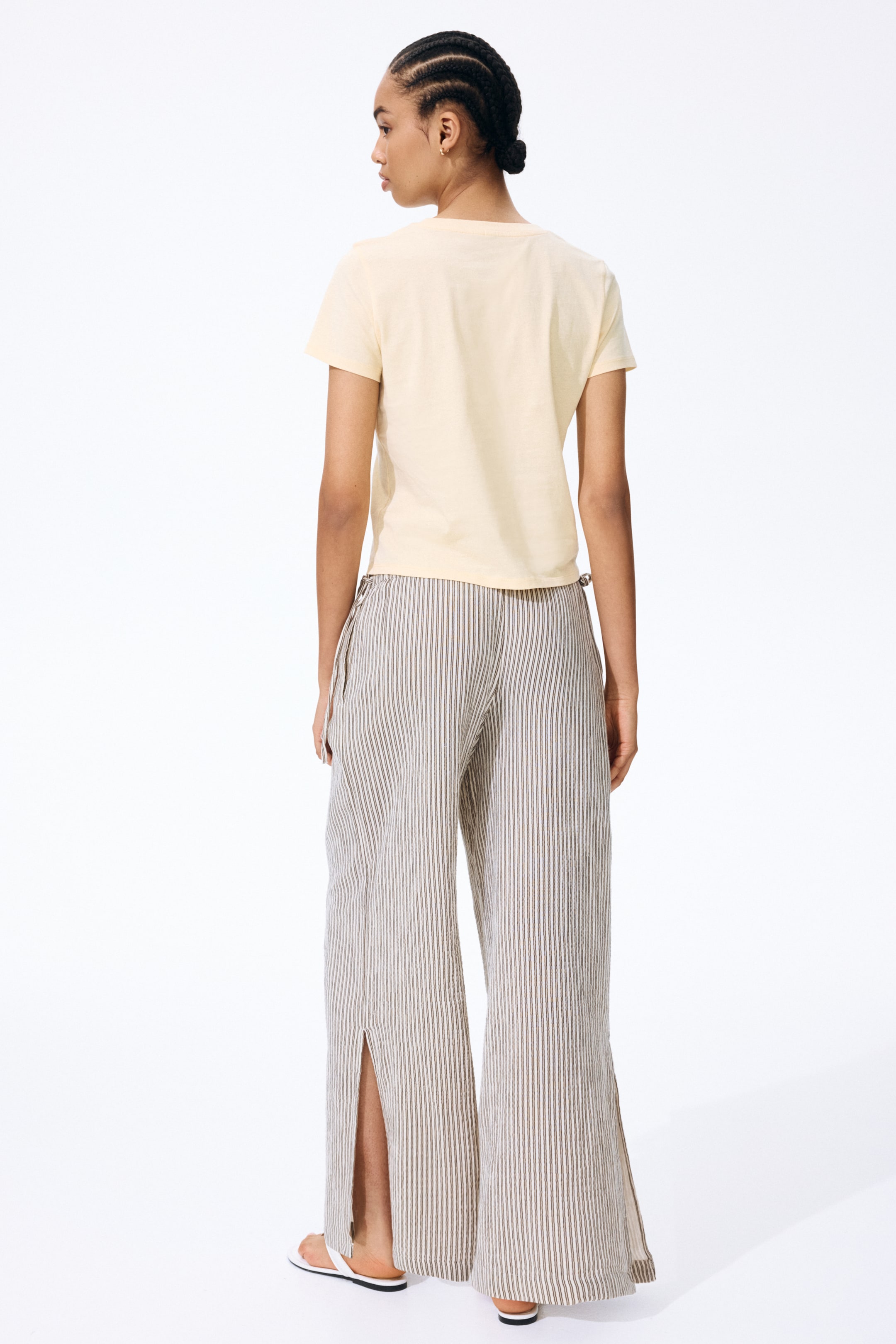 Pantalon en mousseline avec cordon de serrage