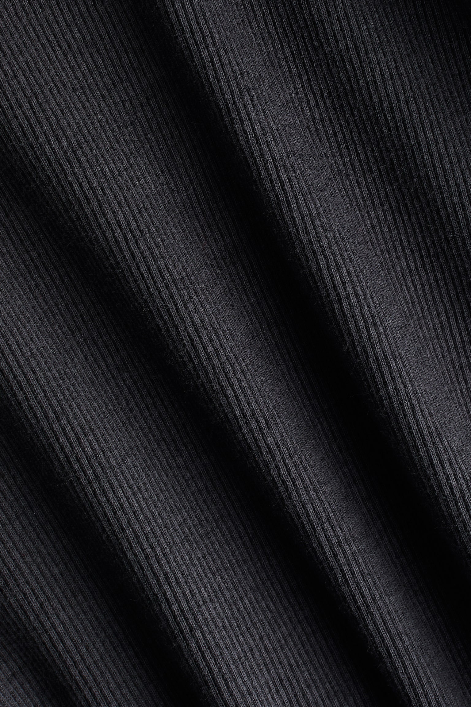 Frill-trimmed cotton top - Dark grey/Light beige/White/Black striped - 2