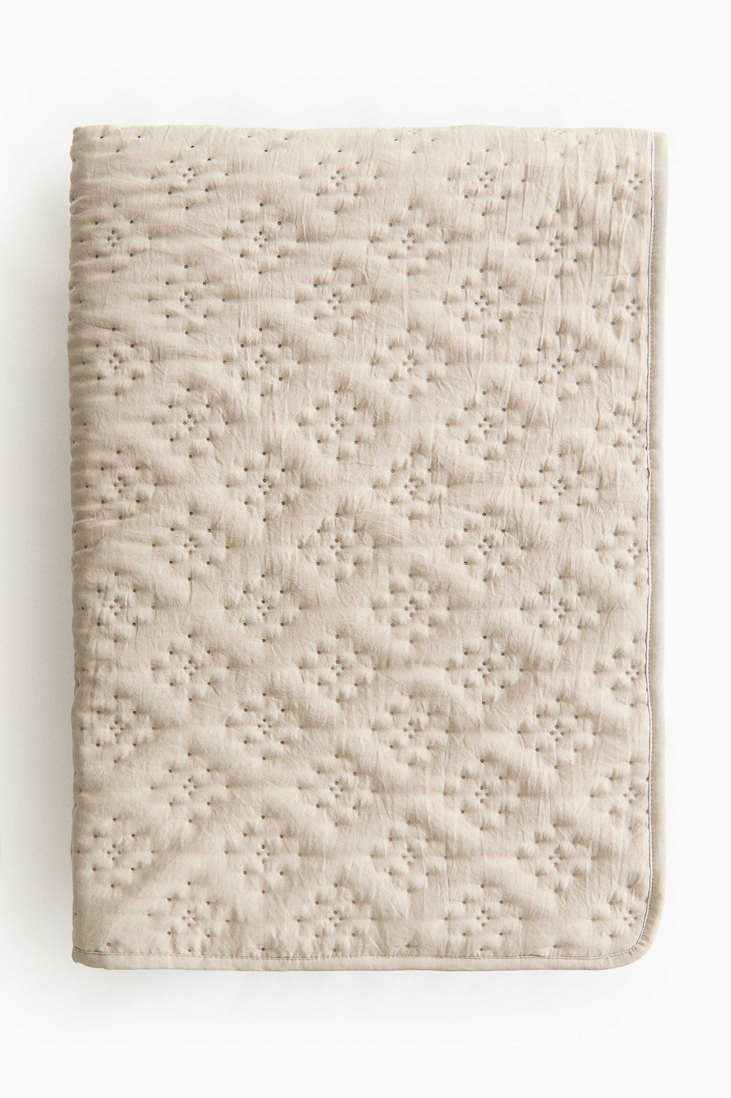 H&M Home - Tikattu päiväpeite - Vaaleanbeige - size: 260x260