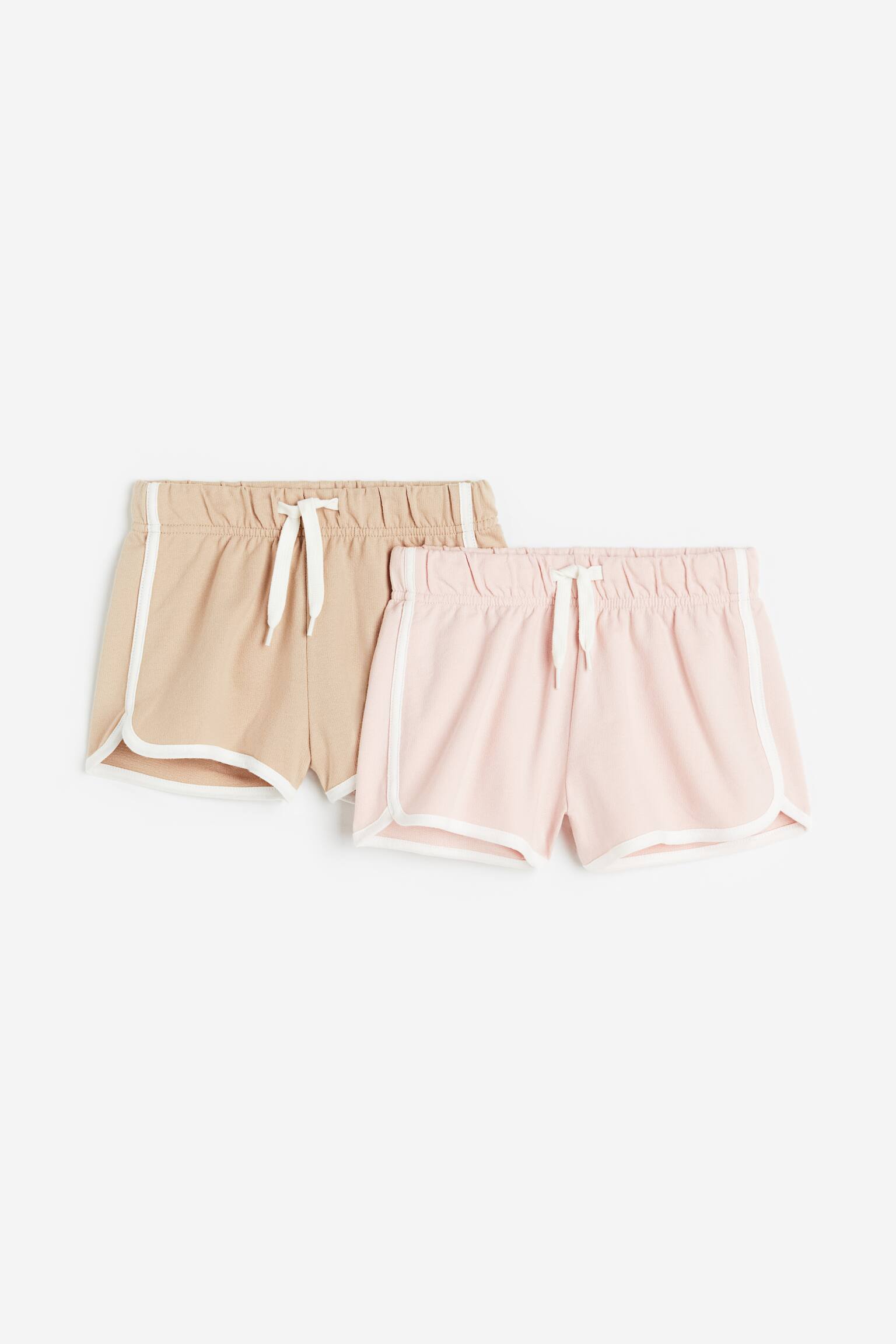 2-pack sweatshorts - Beige/Light pink/Black/Light grey marl/Turquoise/Dark grey - 1