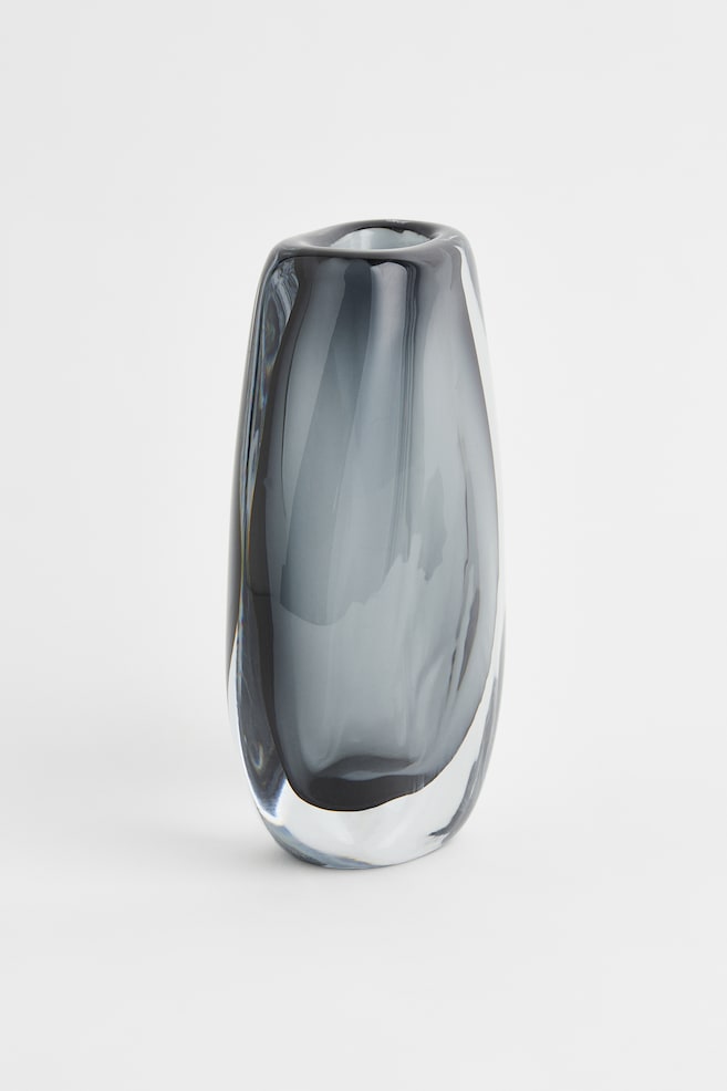 Classic glass vase - Dark grey - 2