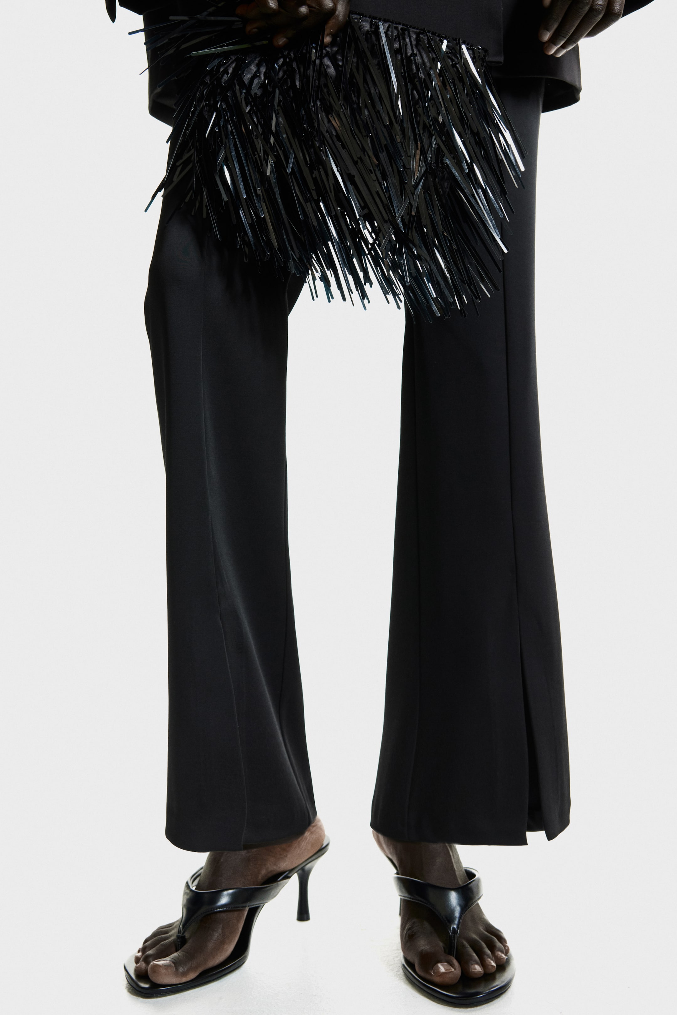 View larger image: Bootcut satin trousers - Black - Ladies | H&M HK 1