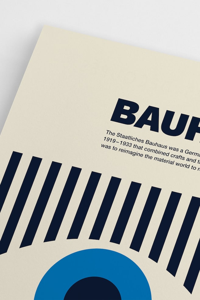 Bauhaus Eye Poster - Beige/bleu/rouge/noir - 3