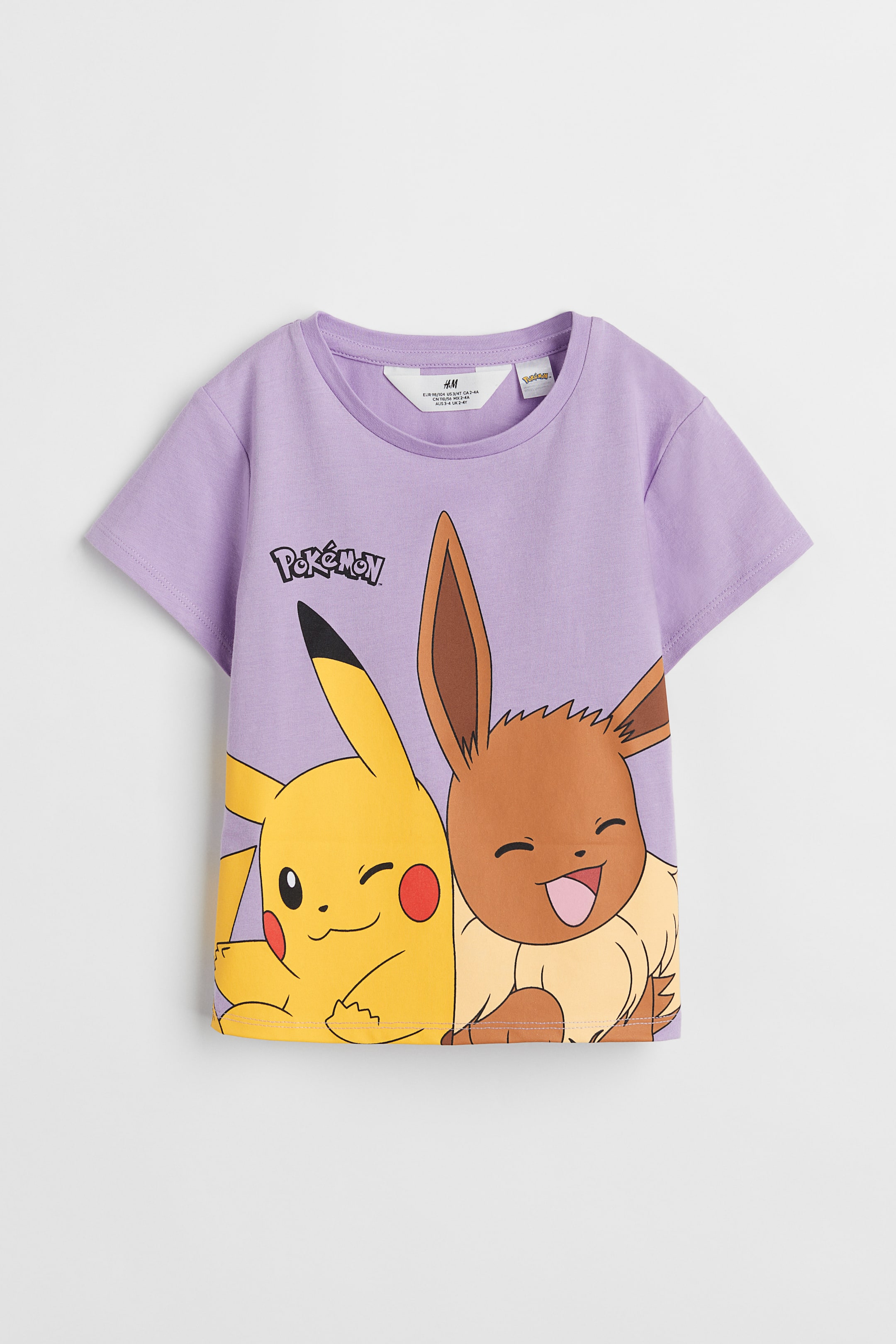 View larger image: Print Design Tee - Purple/Pokémon - Kids | H&M AU 1
