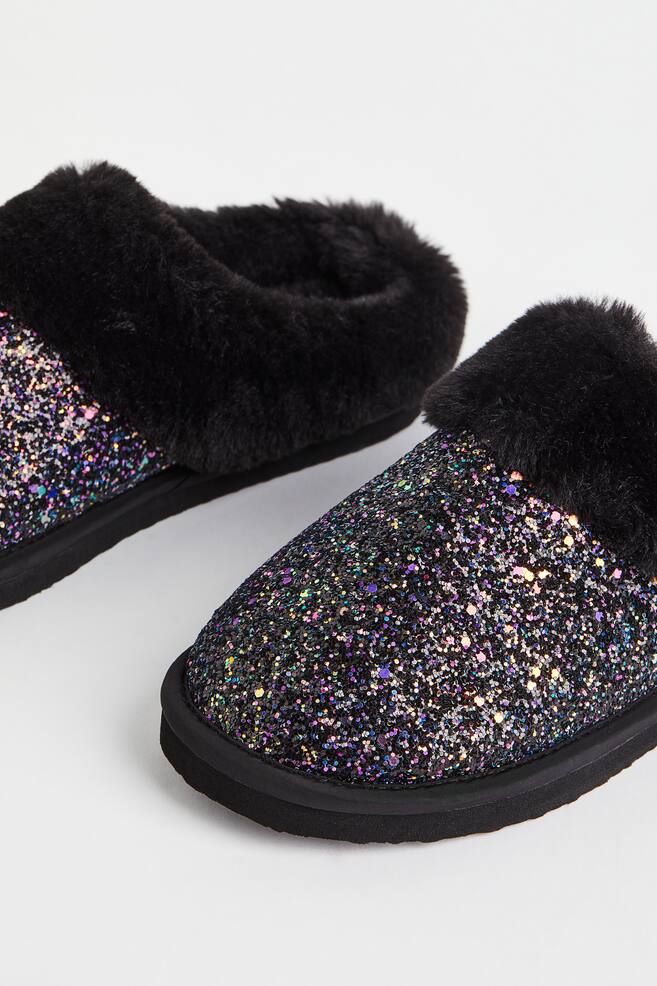 Glittery slippers - Black - 3