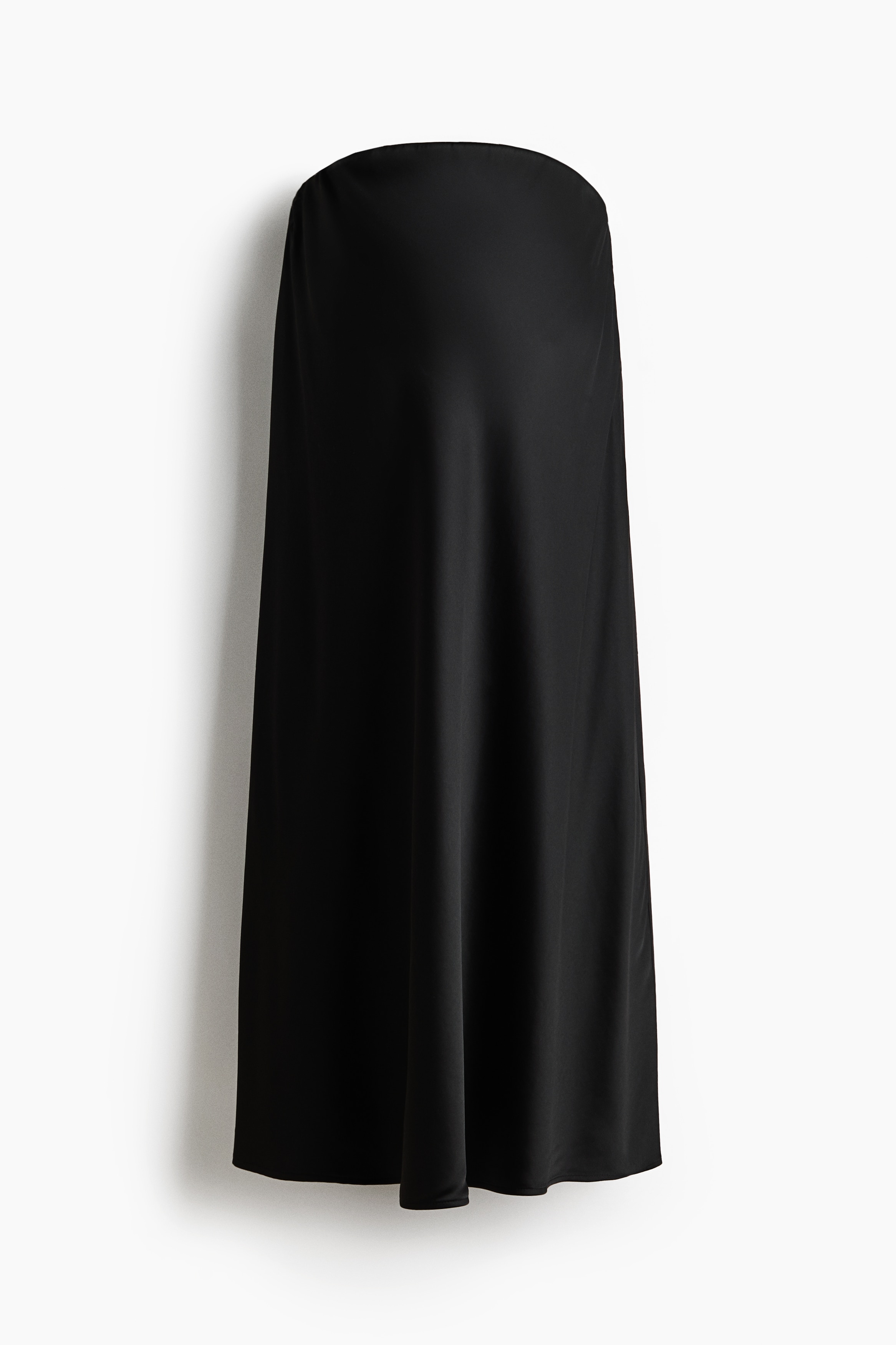 MAMA Satin Slip Skirt - Black/Dark khaki green