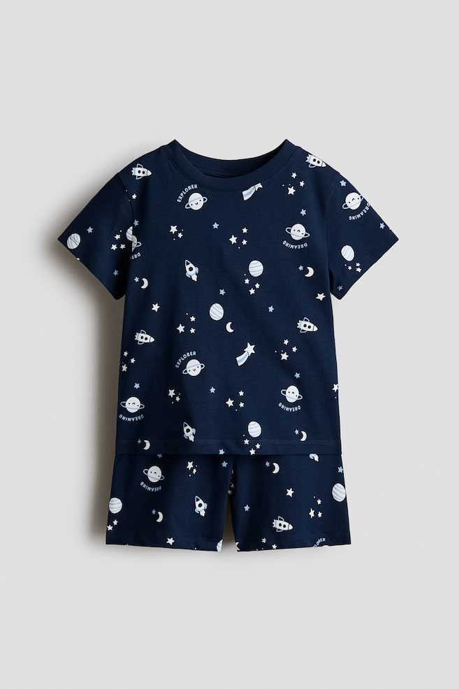 Pyjama imprimé - Bleu marine/planètes - 1