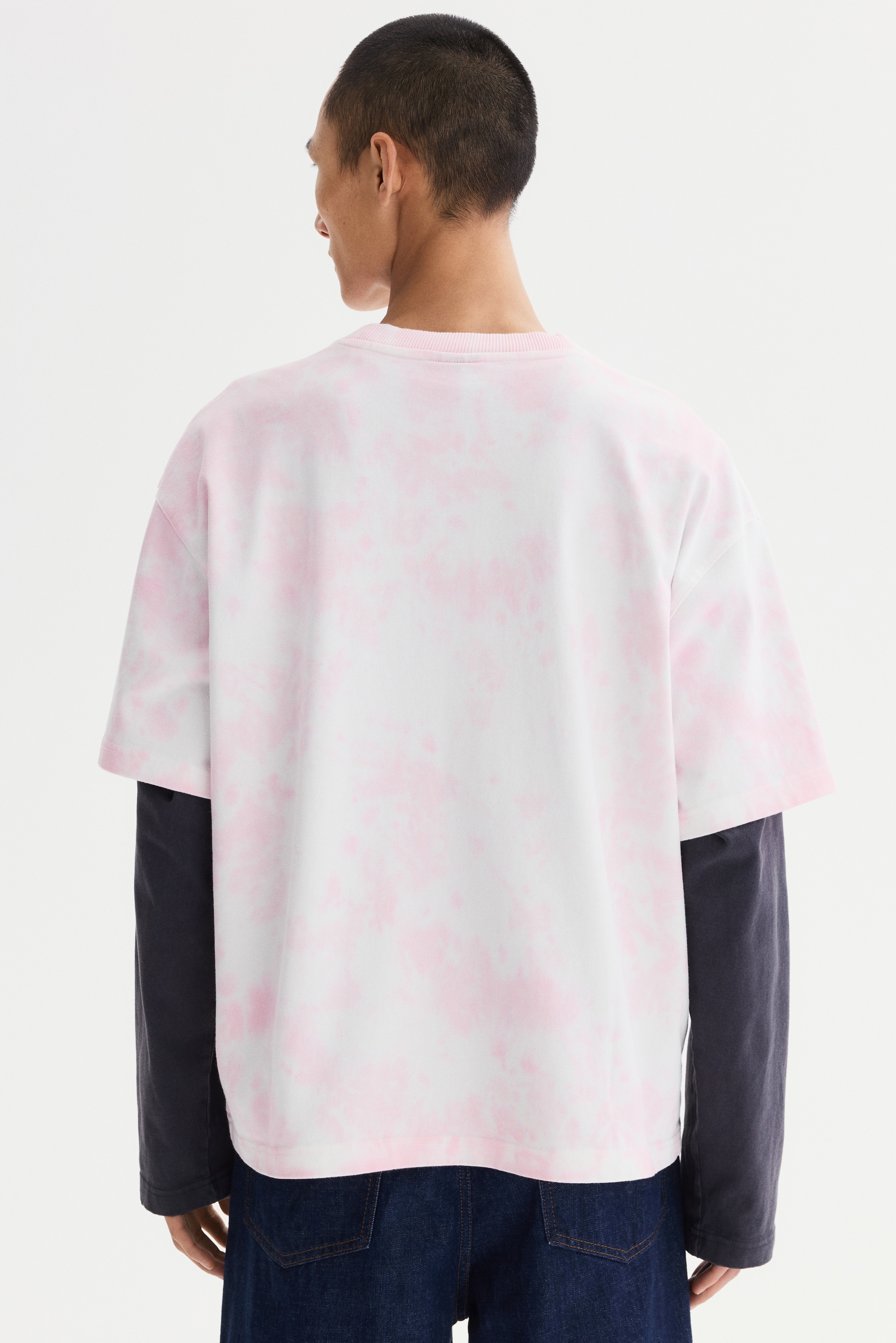 Men's Pink/Just Love Oversized Heat Reactive Printed T-Shirt | H&M US