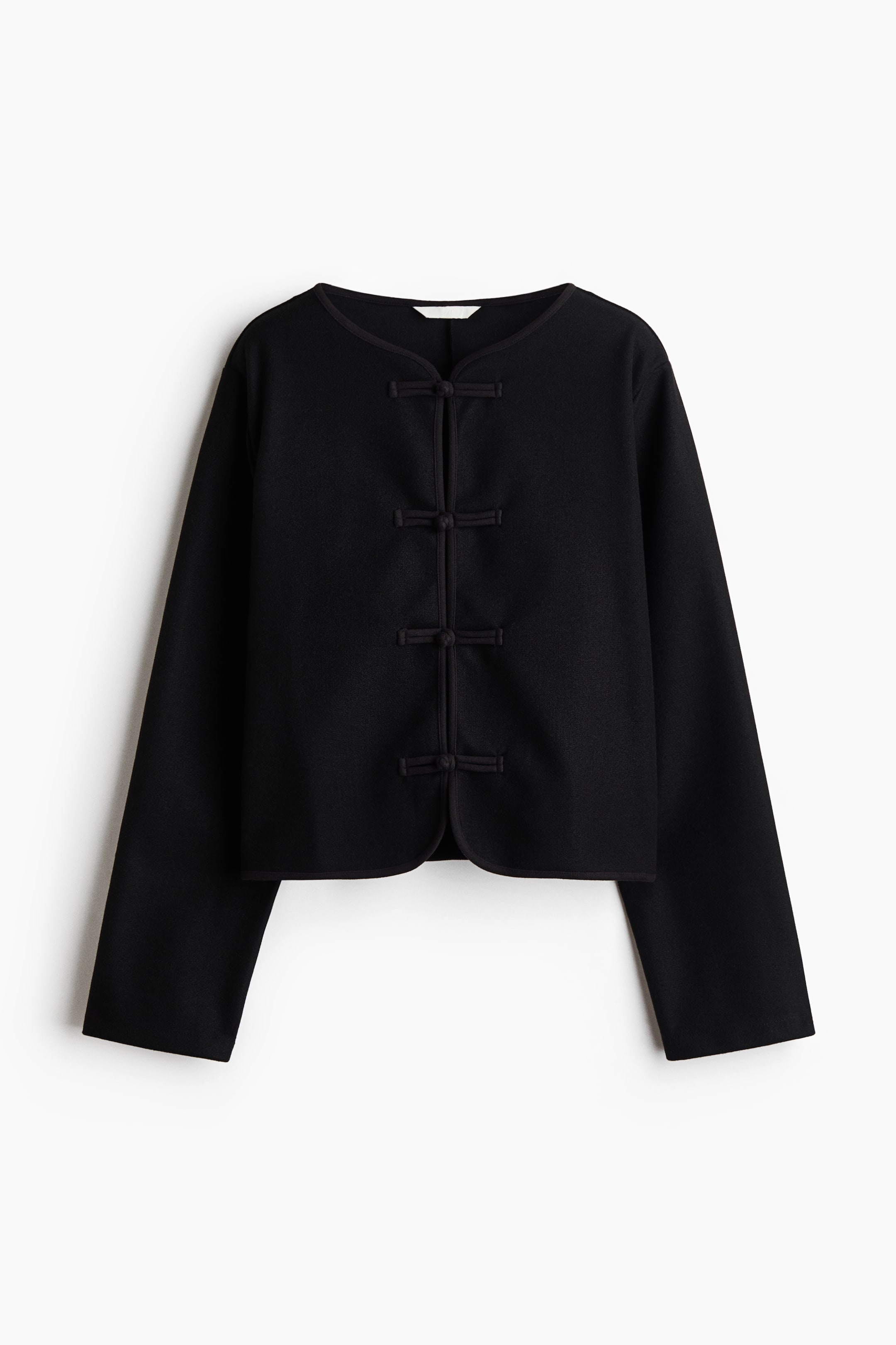 Brushed Knot-Button Jacket
