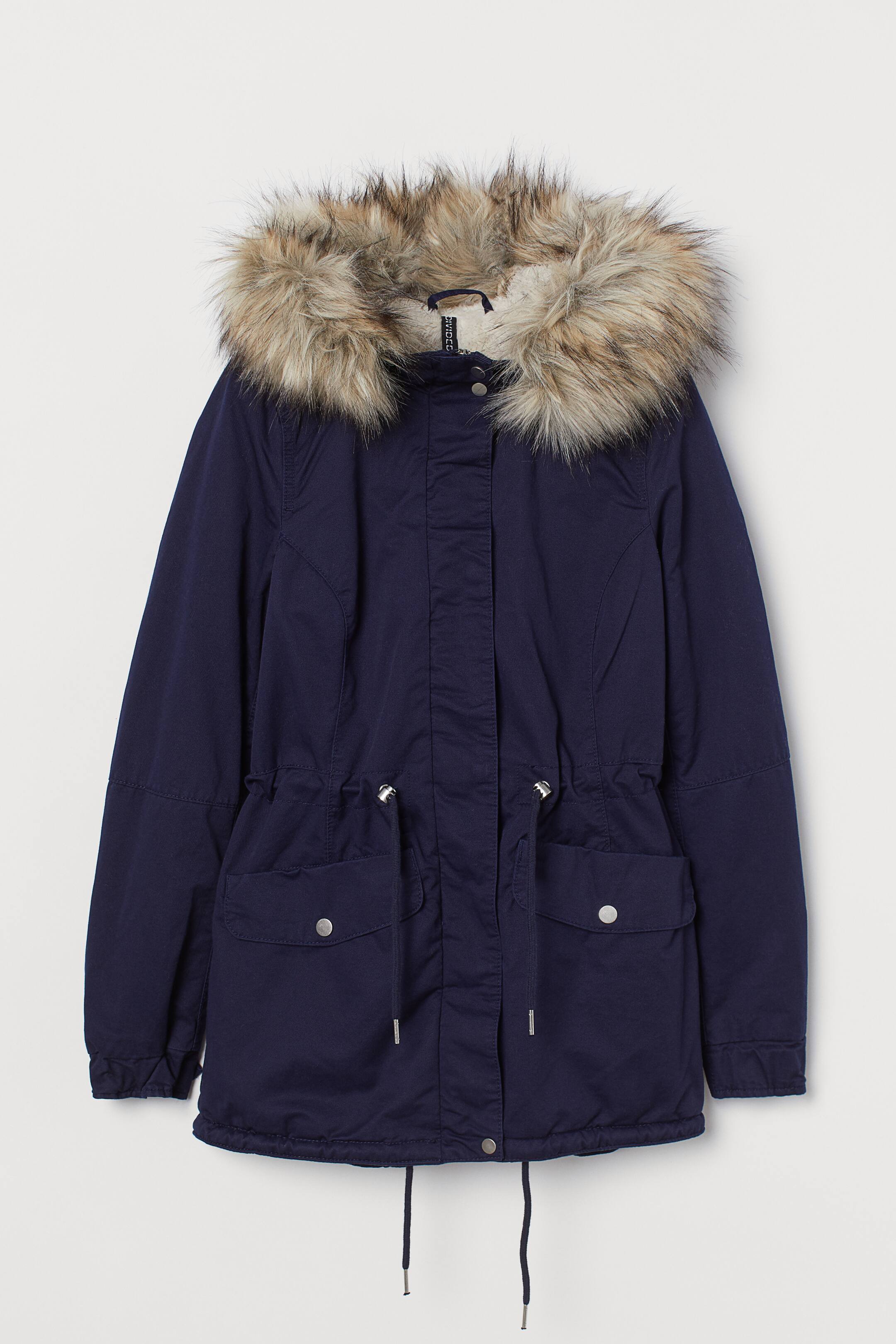 Προβολή μεγαλύτερης εικόνας: Παρκά με χνουδωτή επένδυση - Σκούρο μπλε - Ladies | H&M GR 4