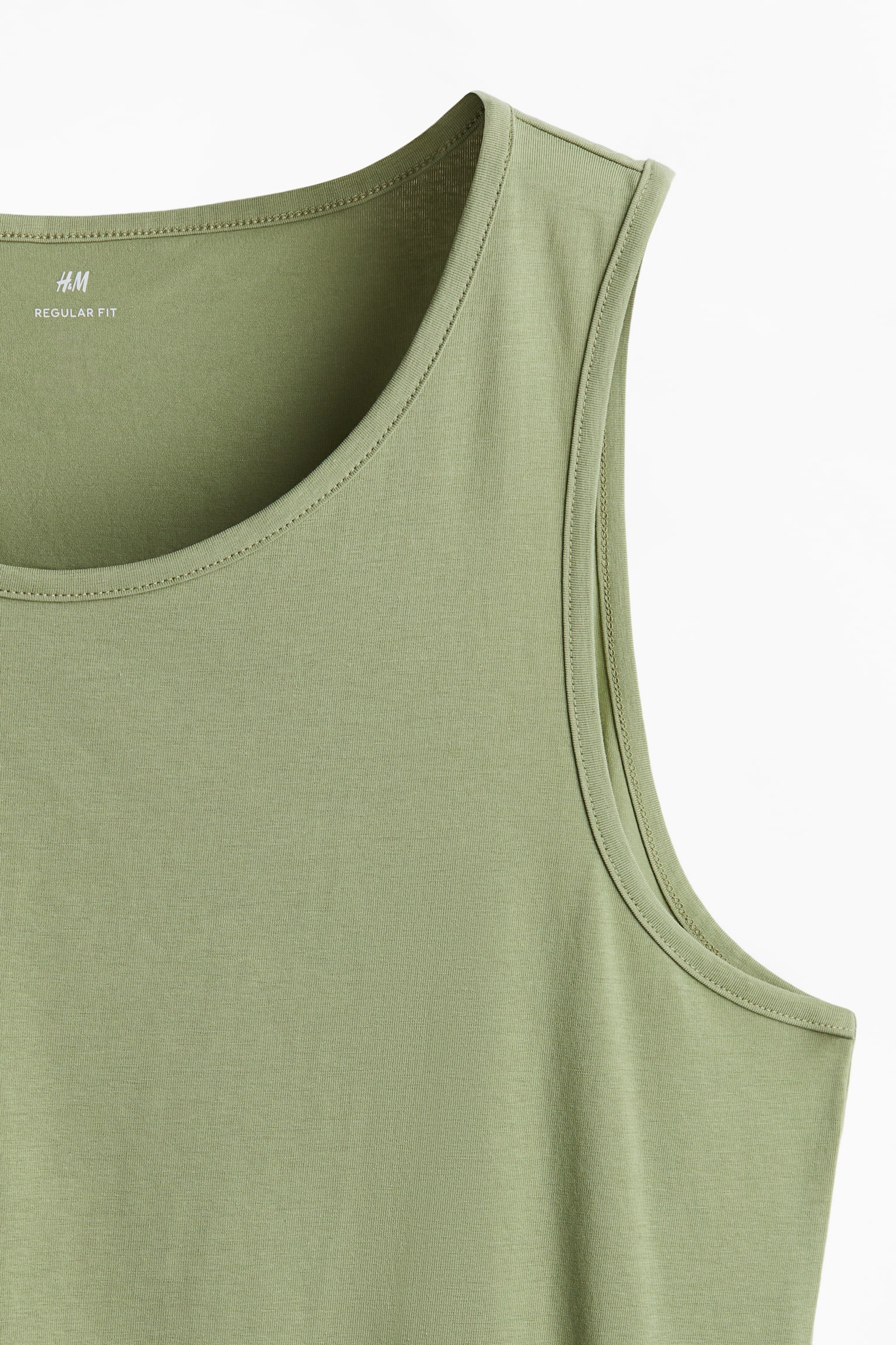 2-pack Regular Fit Tanks - Green/White/Black/White/Turquoise/Pink/Purple/Stripe/Beige/Light green - 2