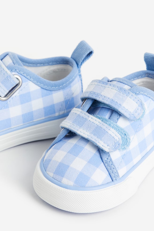 Canvas trainers - Light blue/Checked - 2