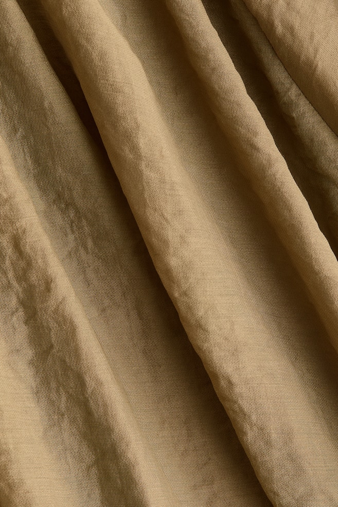 Voluminous tie-detail dress - Khaki green - 5