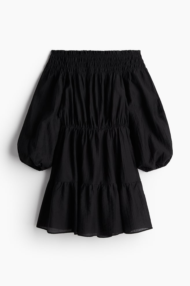Off shoulder -mekko - Musta - 1