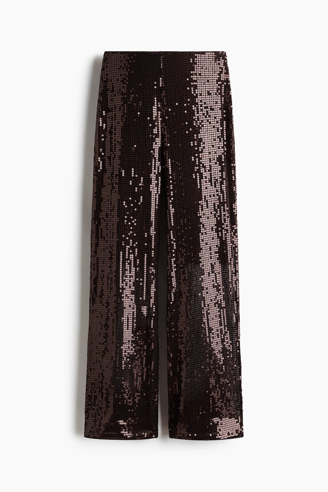 Pantalón de lentejuelas - Marrón oscuro/Turquesa oscuro - 1