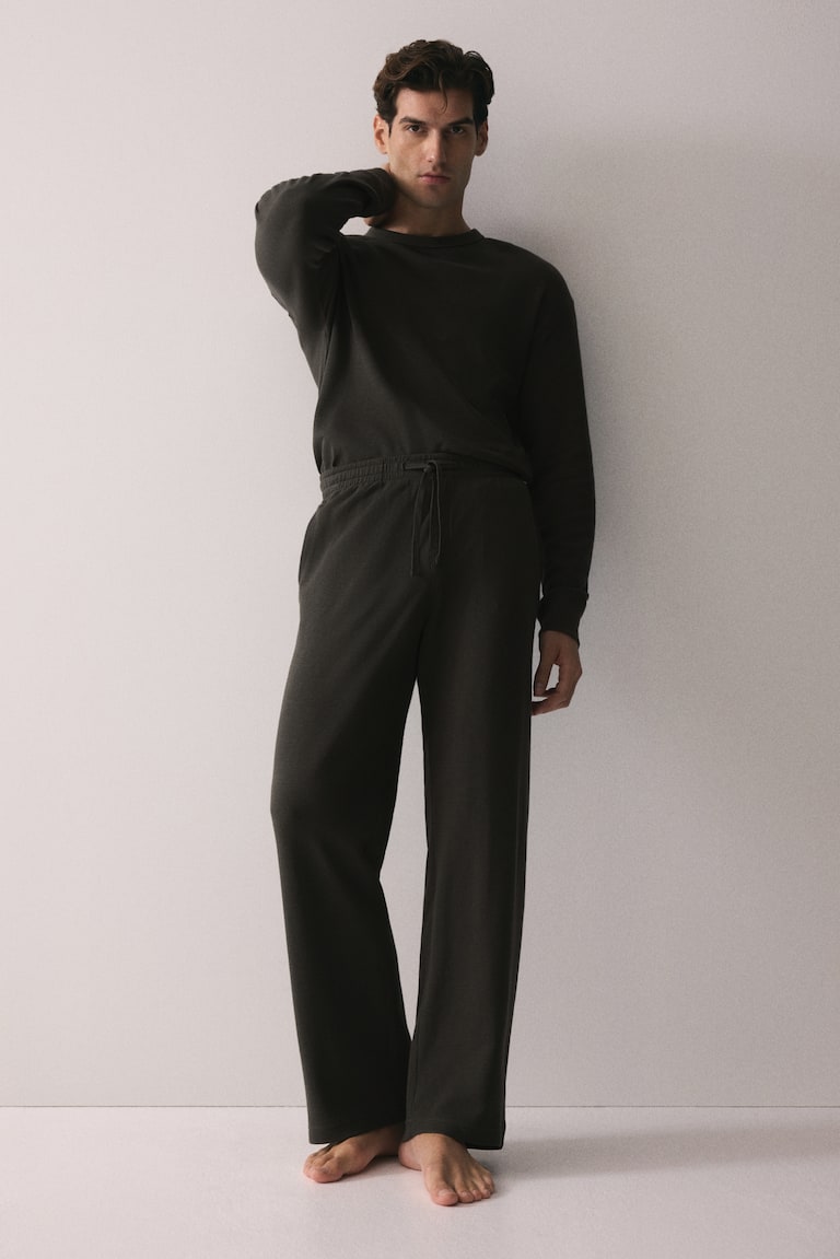 Wrangler Pigiama da donna in jersey e pantaloni in flanella, Nero/stampa mucca, 3X