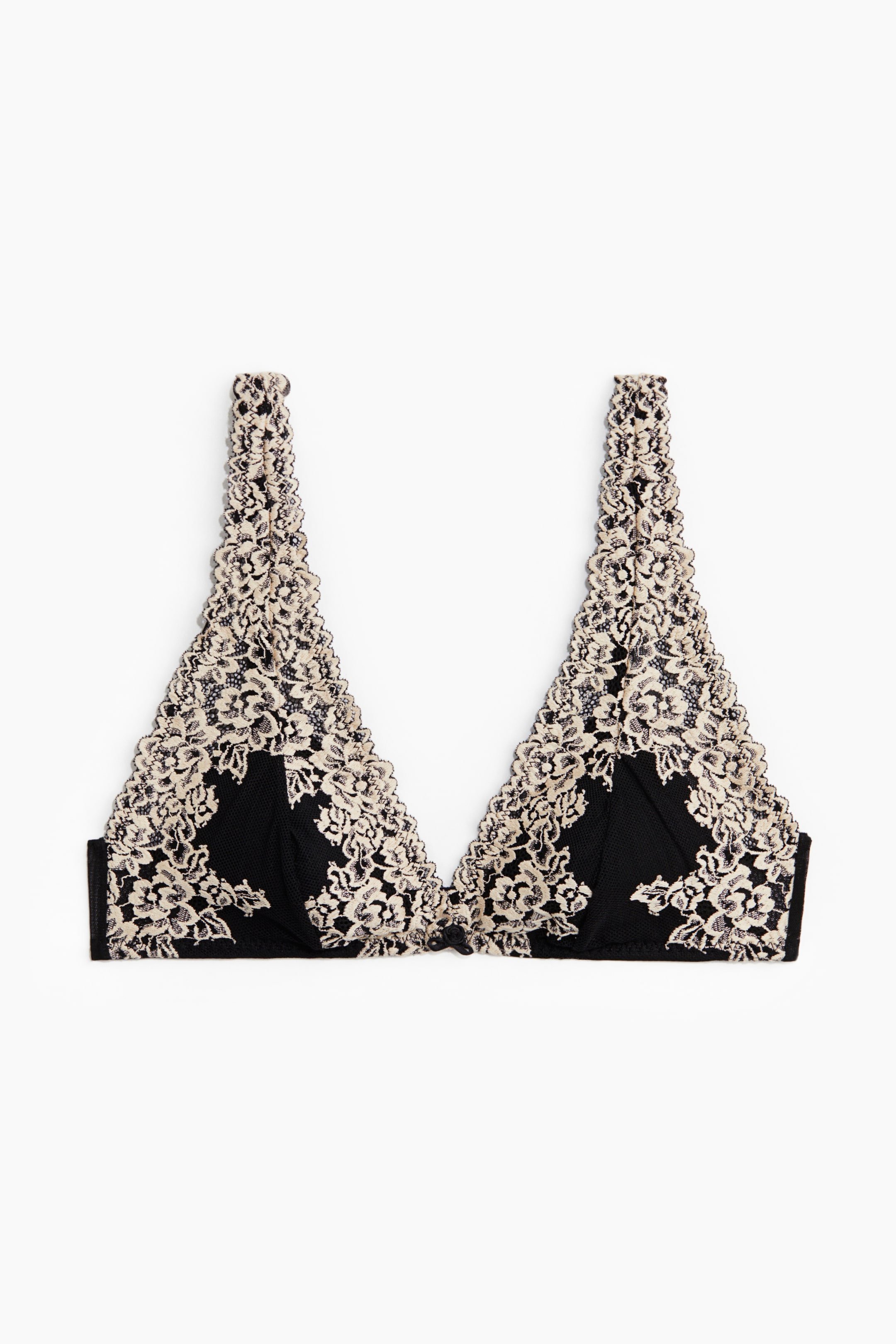 View larger image: Padded soft lace bra - Black/Cream - Ladies | H&M IE 7