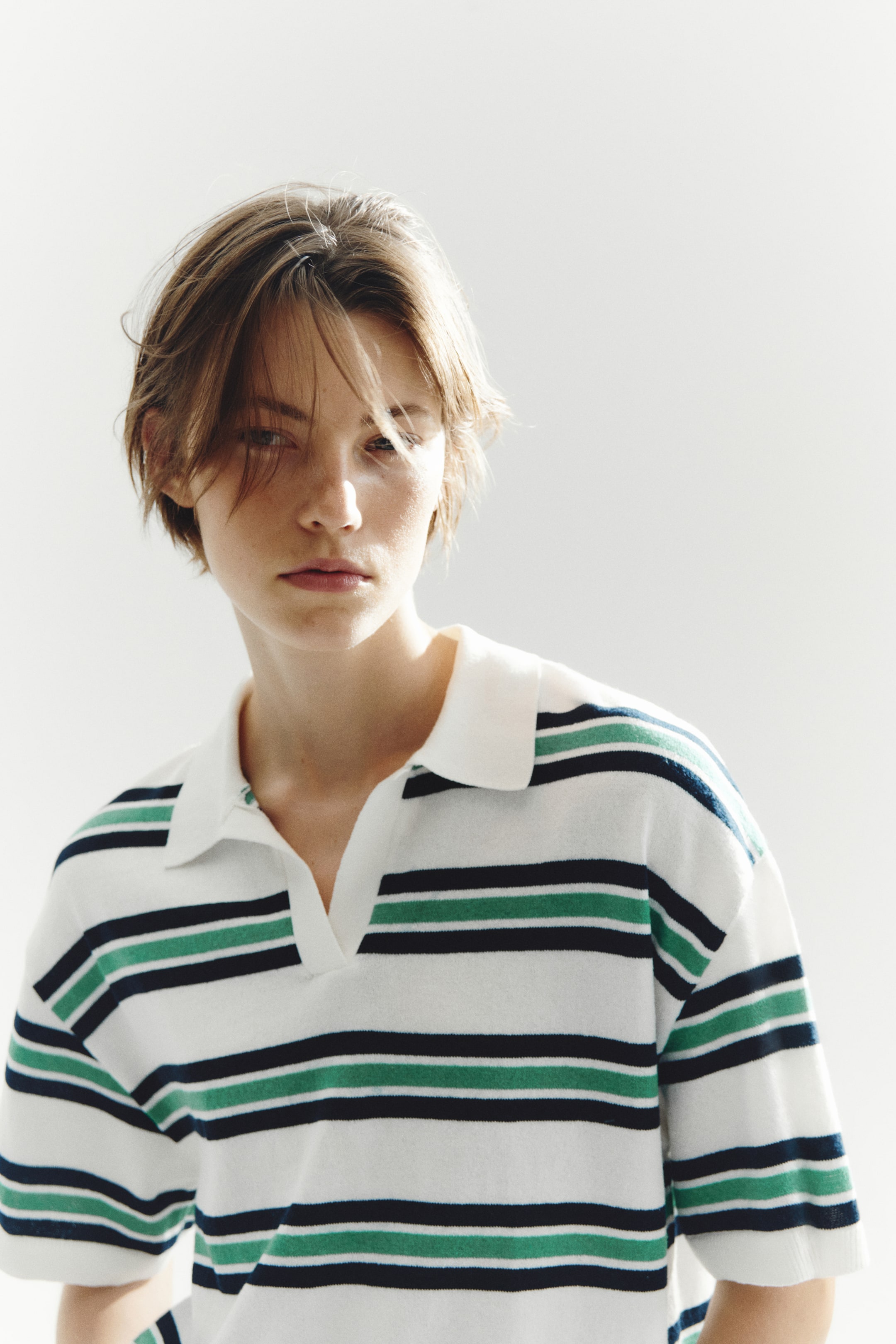 Fine-Knit Polo Shirt