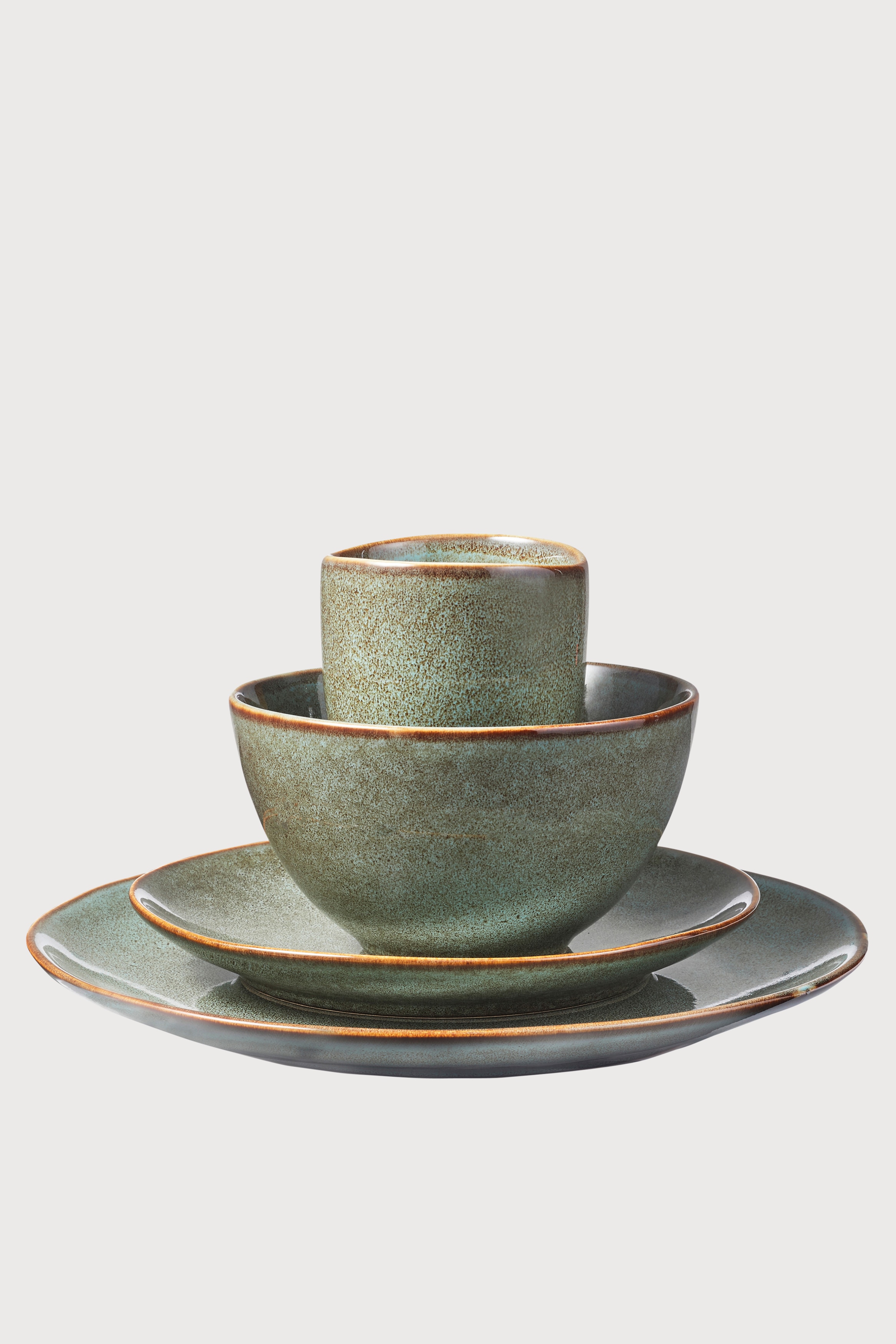 Mica Decorations - 16 piece Dinnerware Set - Groen