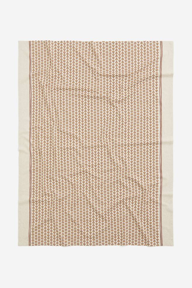 Linen-blend tablecloth - Beige/Patterned - 4